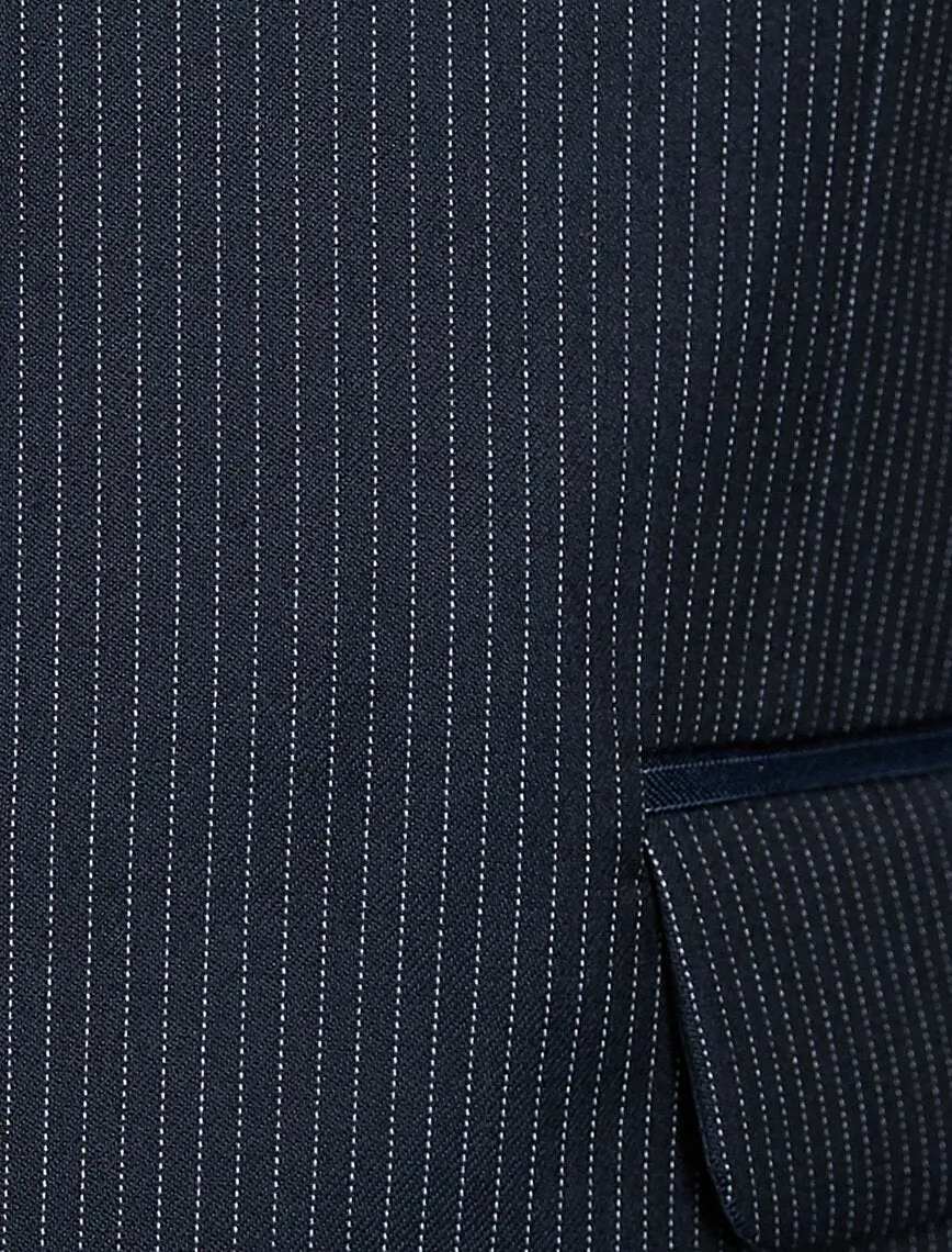 10808 Navy Blue Striped Blazer