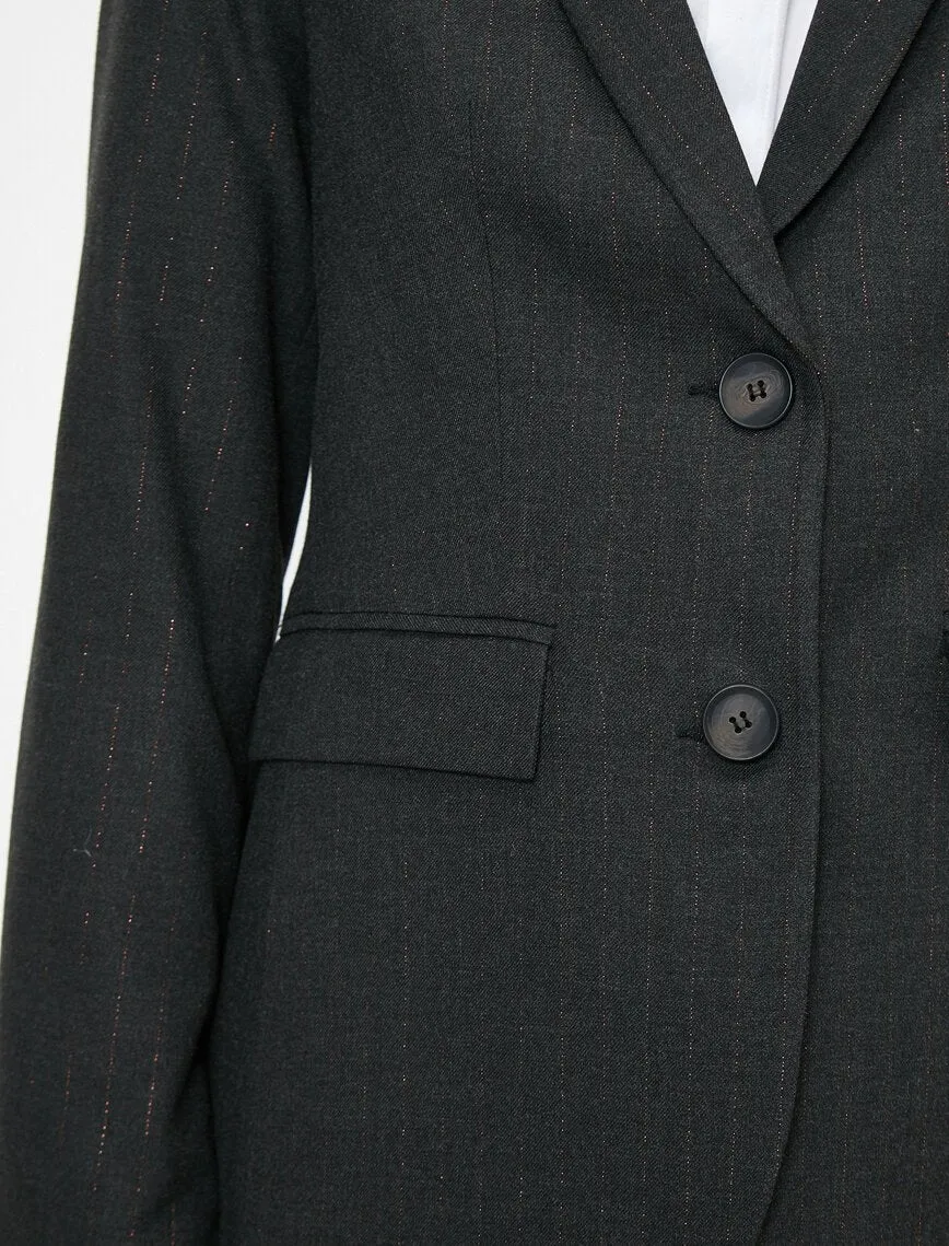 16516 Grey Striped Jacket