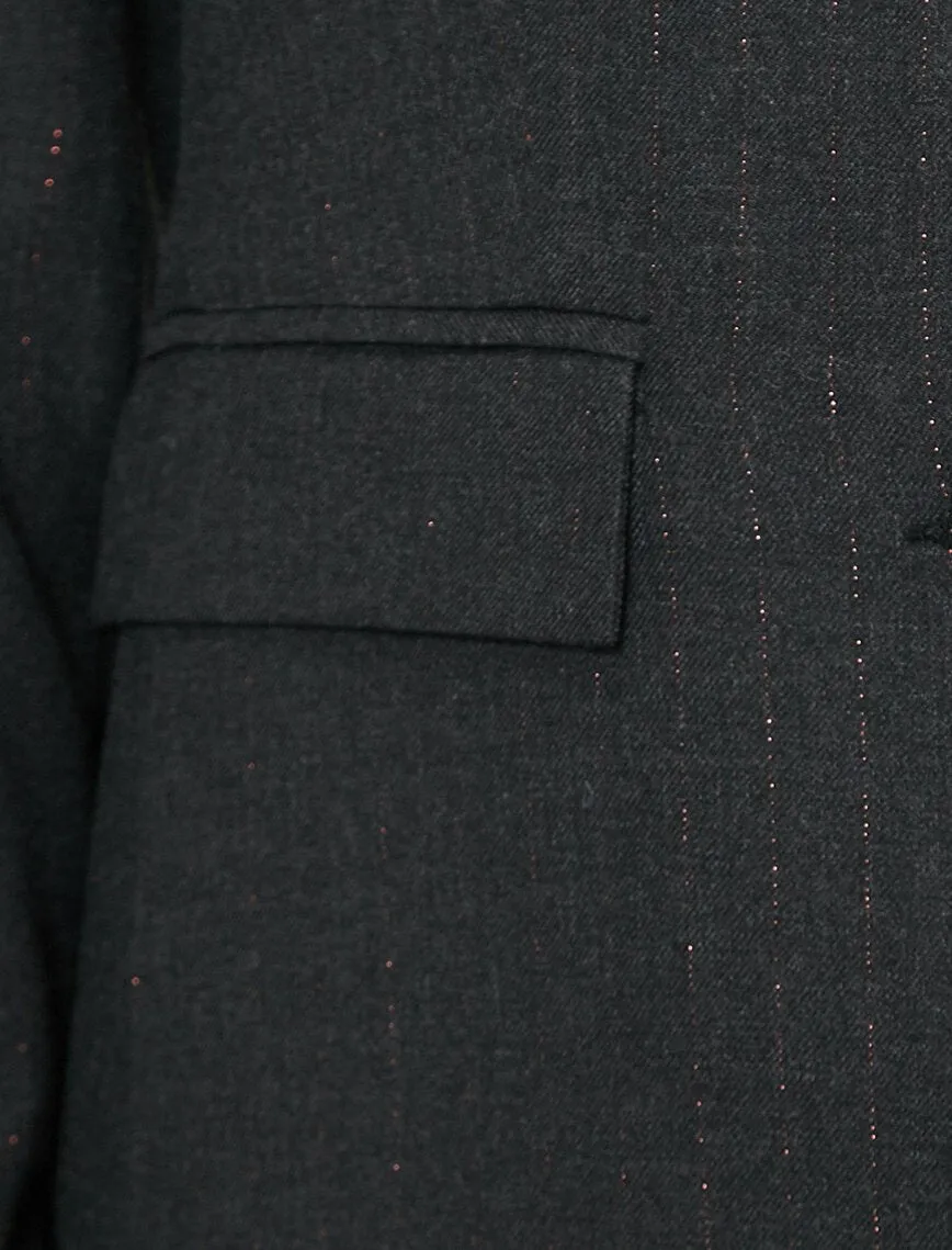 16516 Grey Striped Jacket