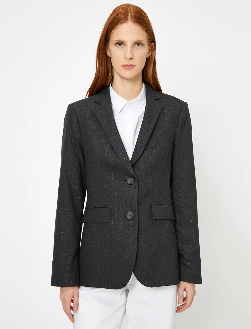 16516 Grey Striped Jacket