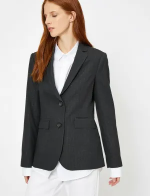 16516 Grey Striped Jacket