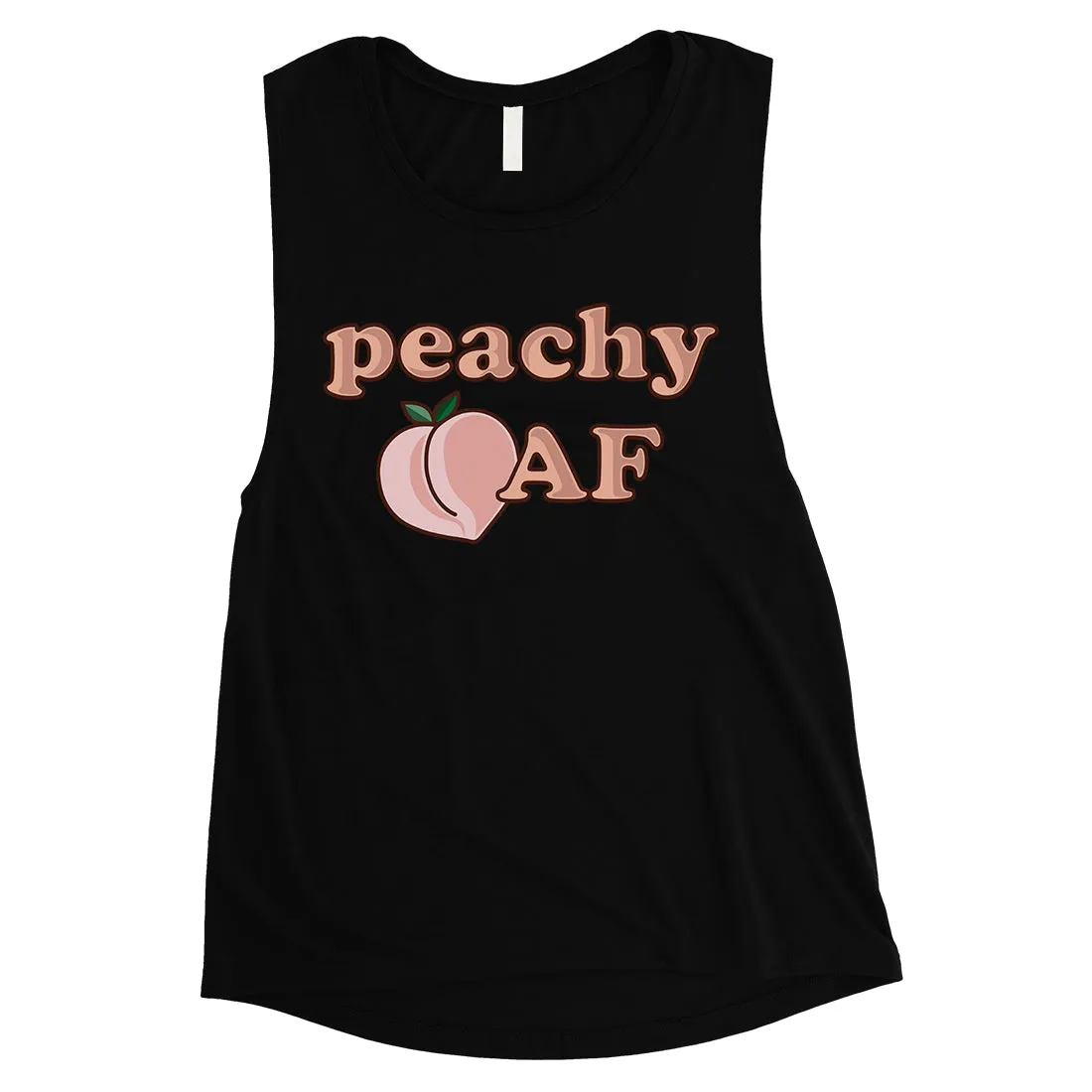 365 Printing Peachy AF Womens Funny Graphic Workout Tank Top Muscle Shirt Gift