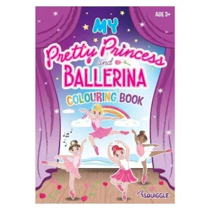 A4 My Pretty Princess & Ballerina Colouring Book - Enchanting Designs High Quality Paper