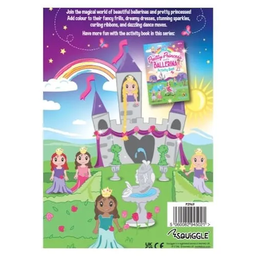 A4 My Pretty Princess & Ballerina Colouring Book - Enchanting Designs High Quality Paper