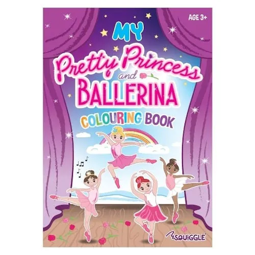 A4 My Pretty Princess & Ballerina Colouring Book - Enchanting Designs High Quality Paper