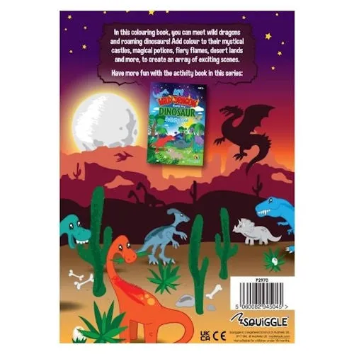 A4 My Wild Dragon & Dinosaur Colouring Book - Exciting Designs High Quality Young Adventurers