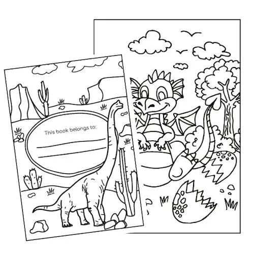 A4 My Wild Dragon & Dinosaur Colouring Book - Exciting Designs High Quality Young Adventurers