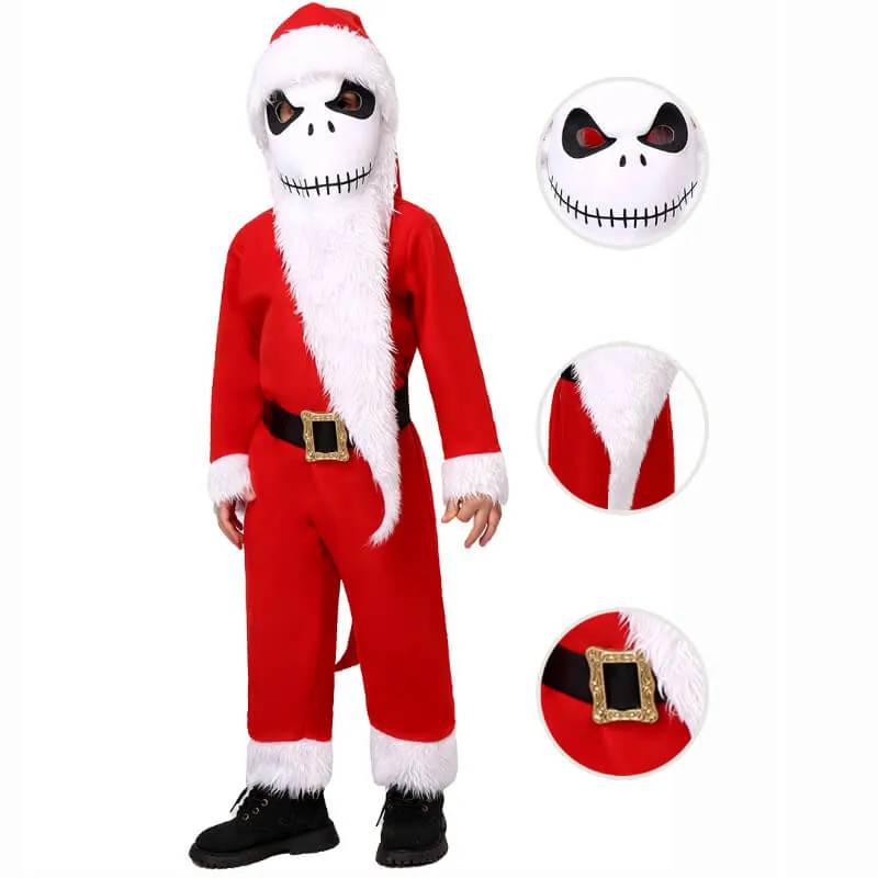 Adults Kids Jack Skellington Santa Claws Costume The Nightmare Before Christmas Mask with Hat