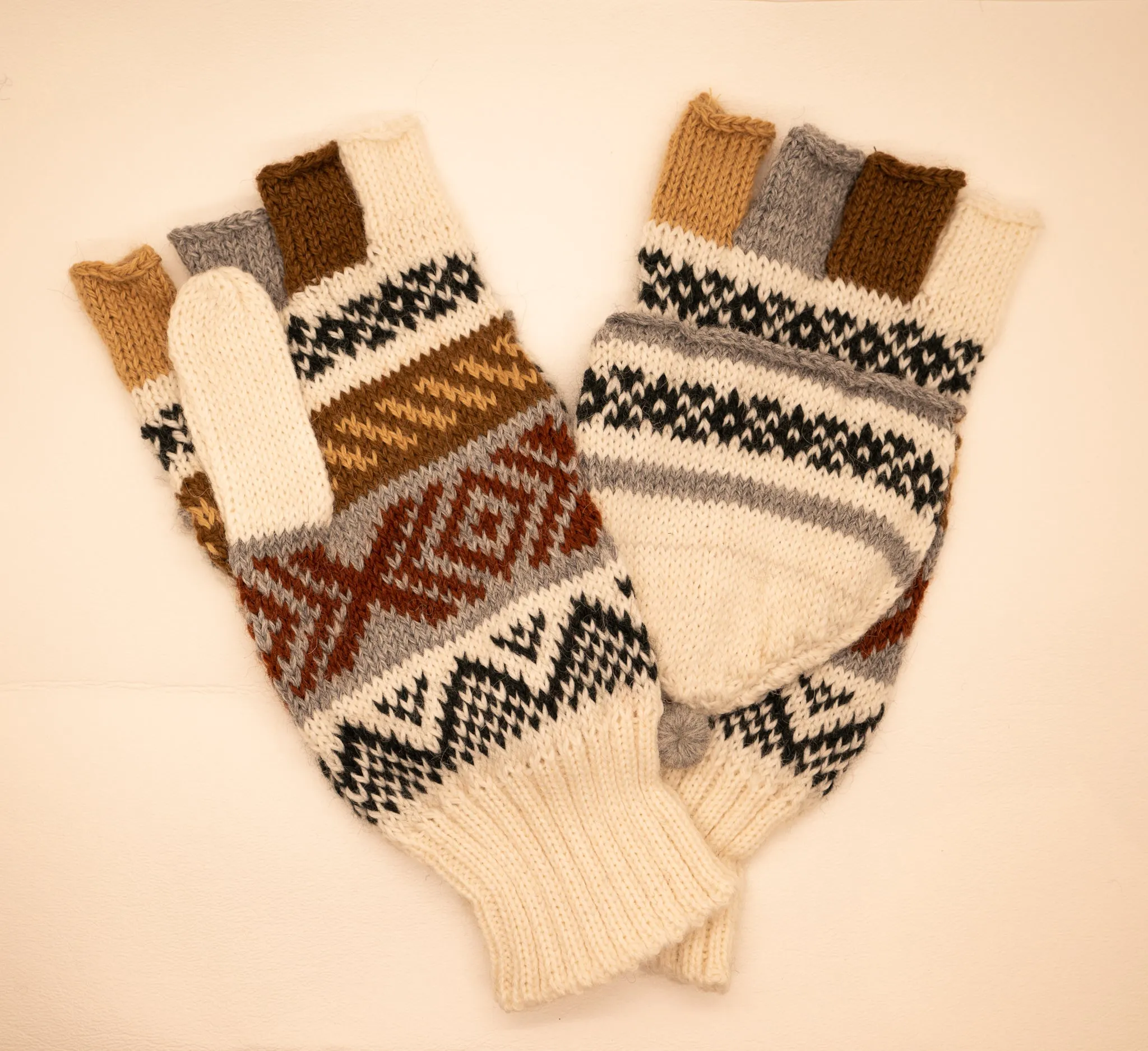Alpaca fingerless gloves
