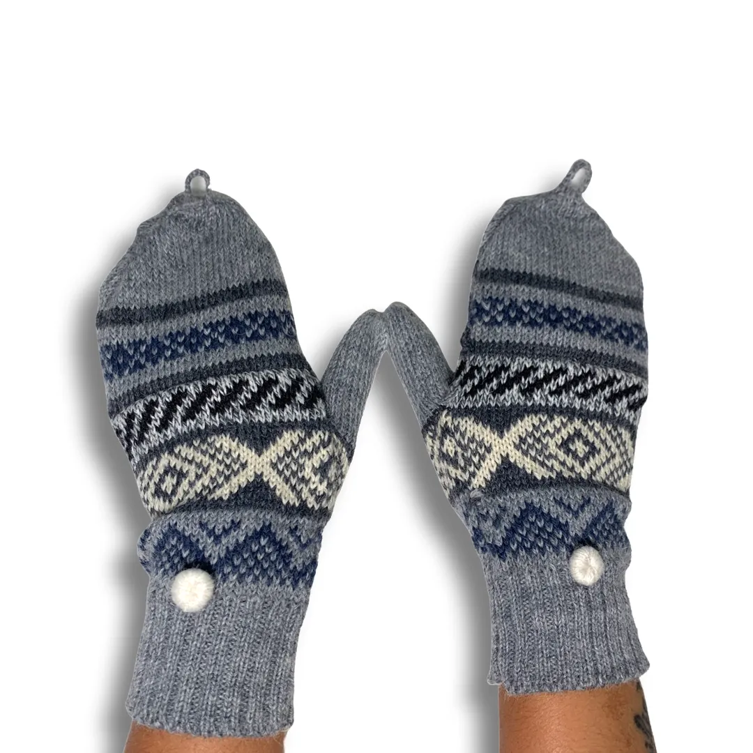Alpaca fingerless gloves