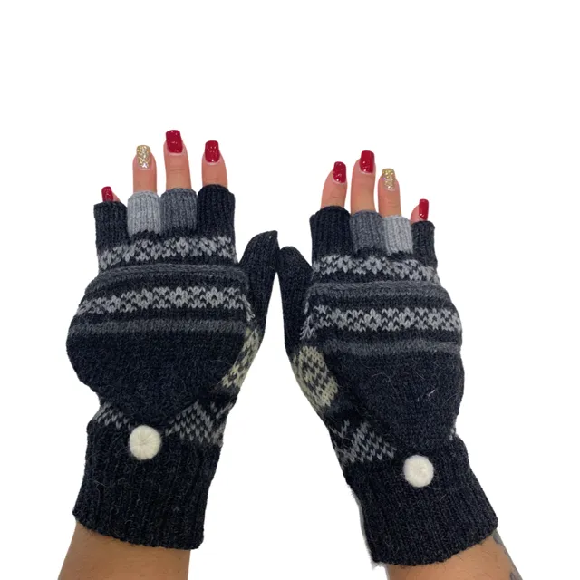 Alpaca fingerless gloves