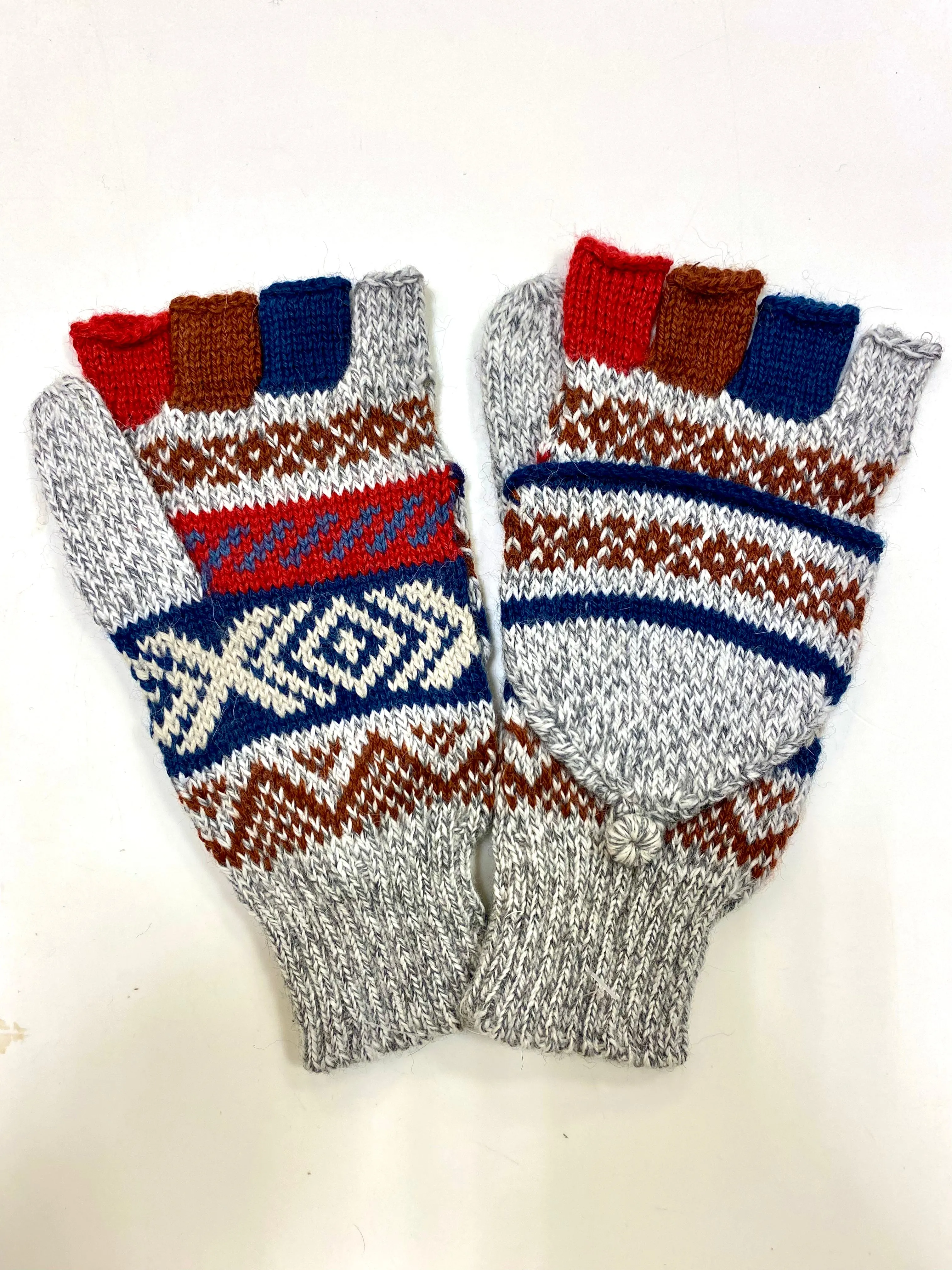 Alpaca fingerless gloves