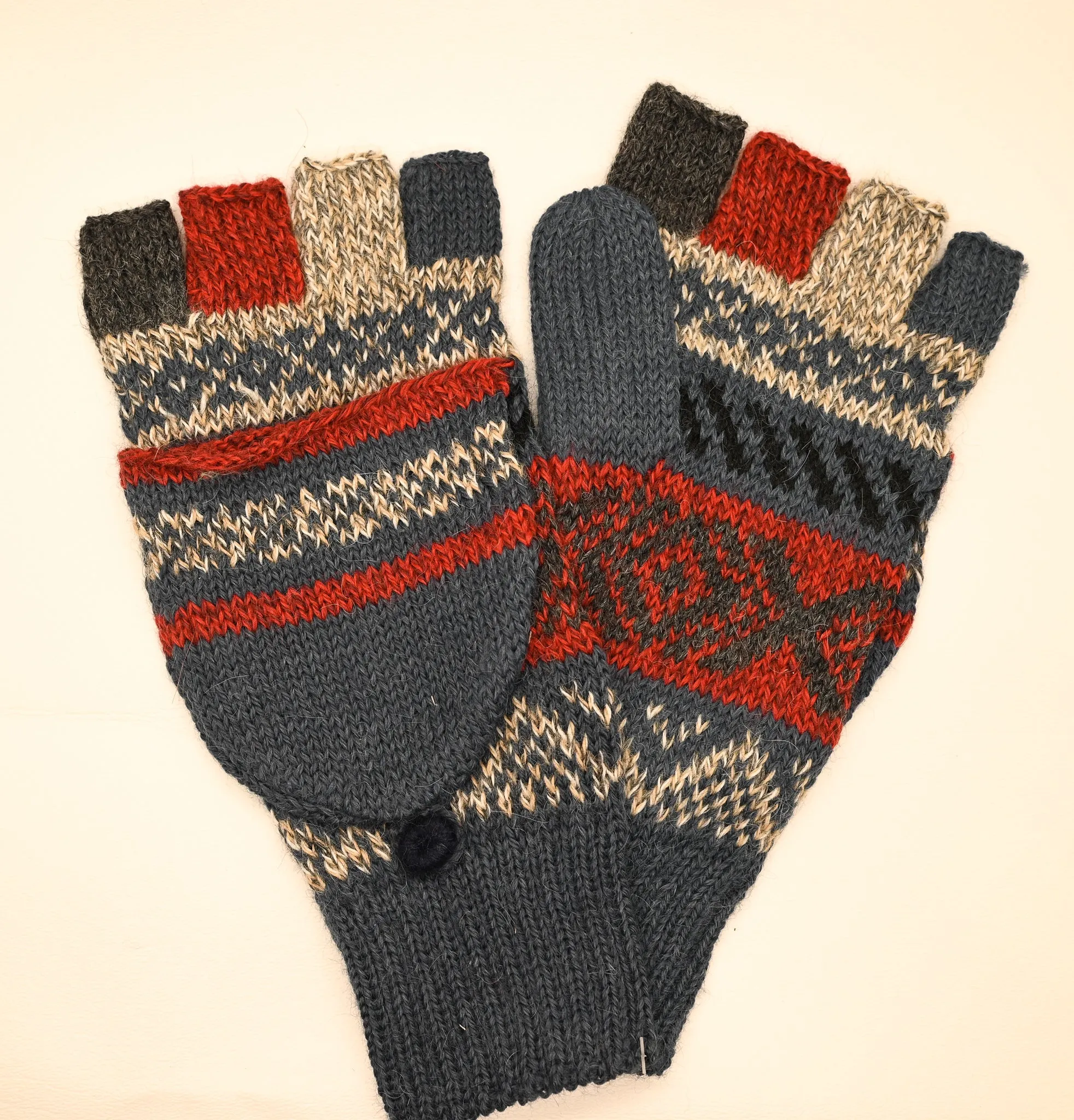 Alpaca fingerless gloves