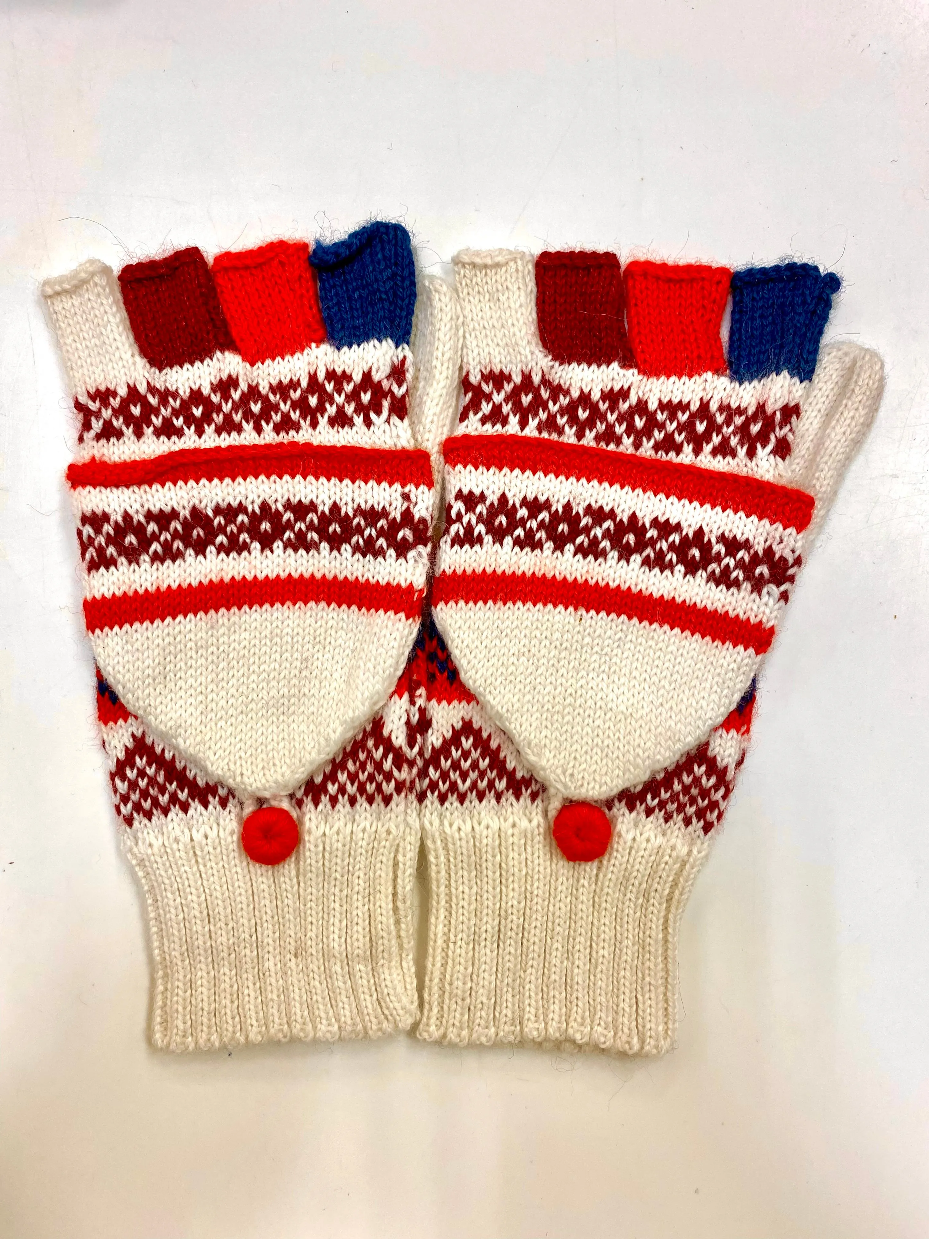 Alpaca fingerless gloves