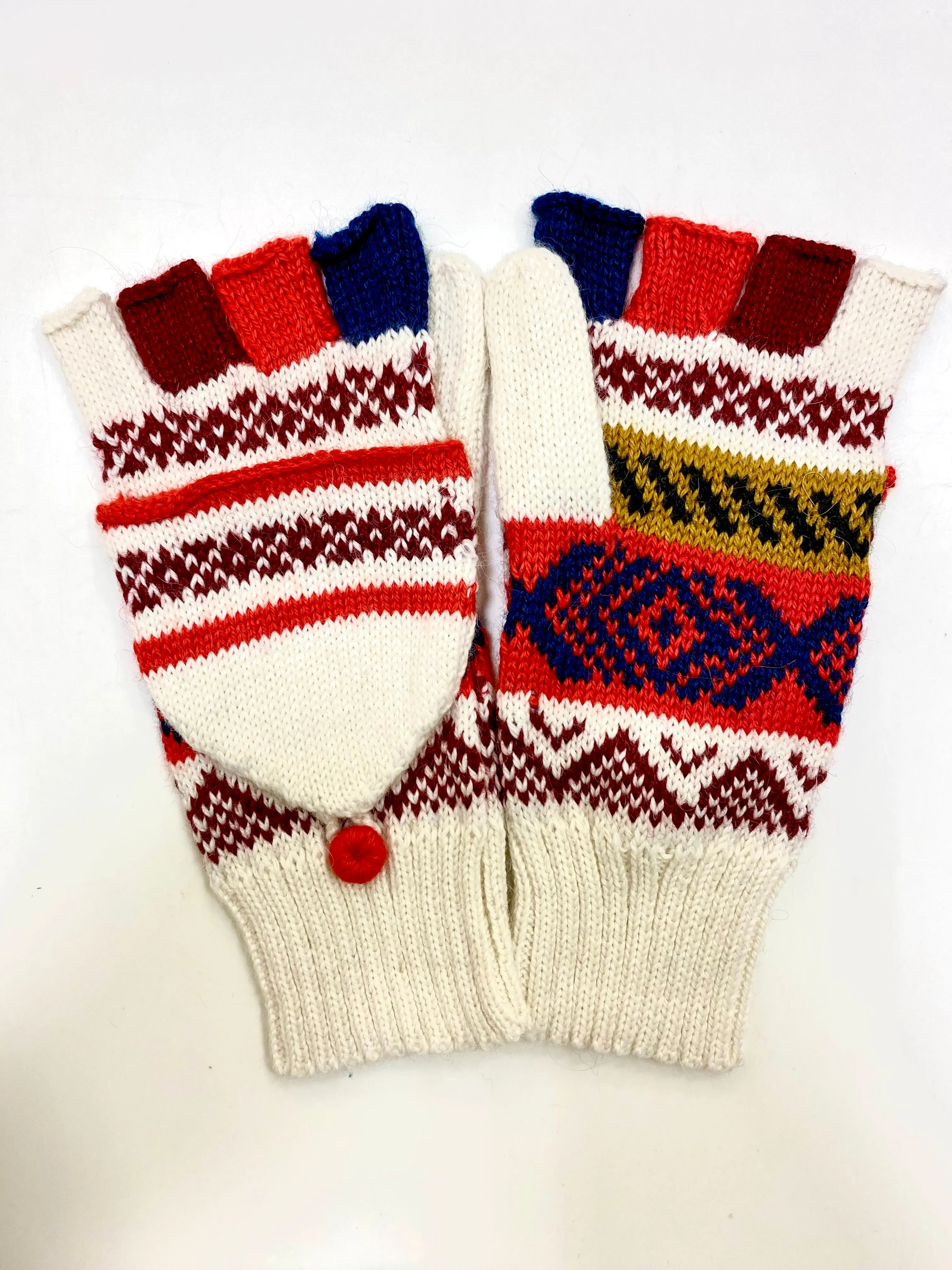 Alpaca fingerless gloves