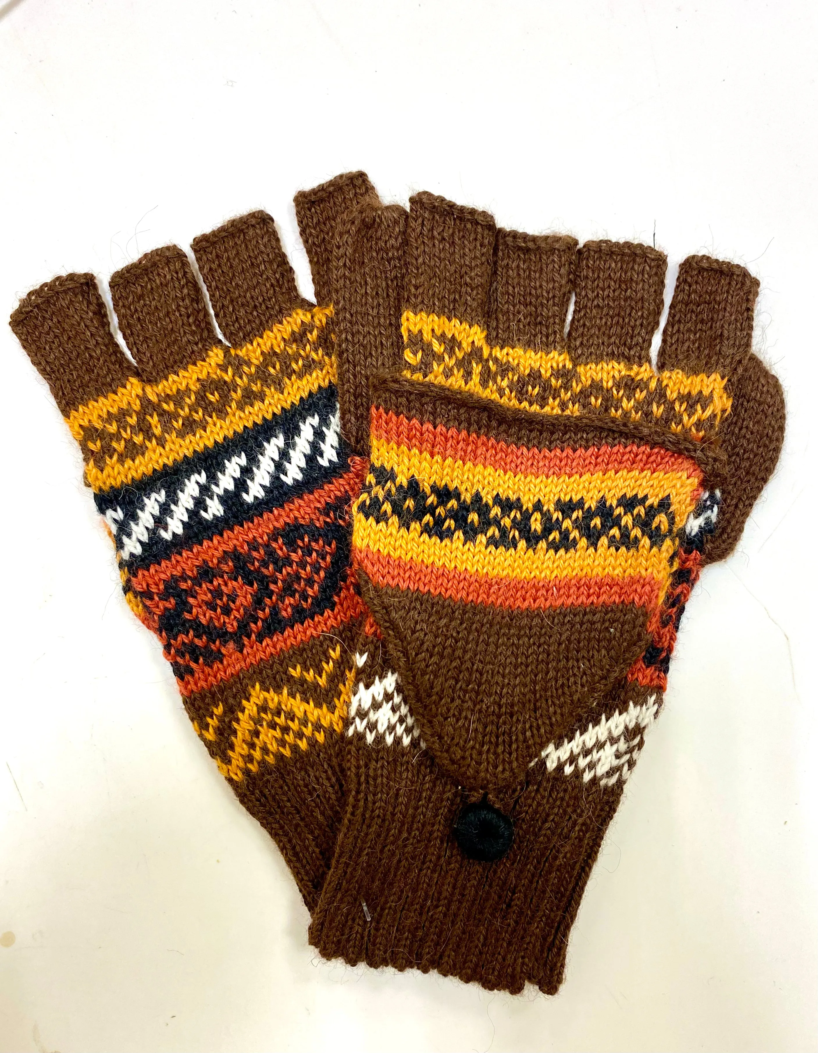 Alpaca fingerless gloves