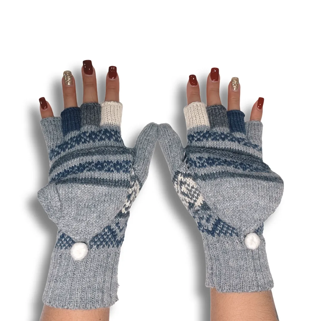 Alpaca fingerless gloves