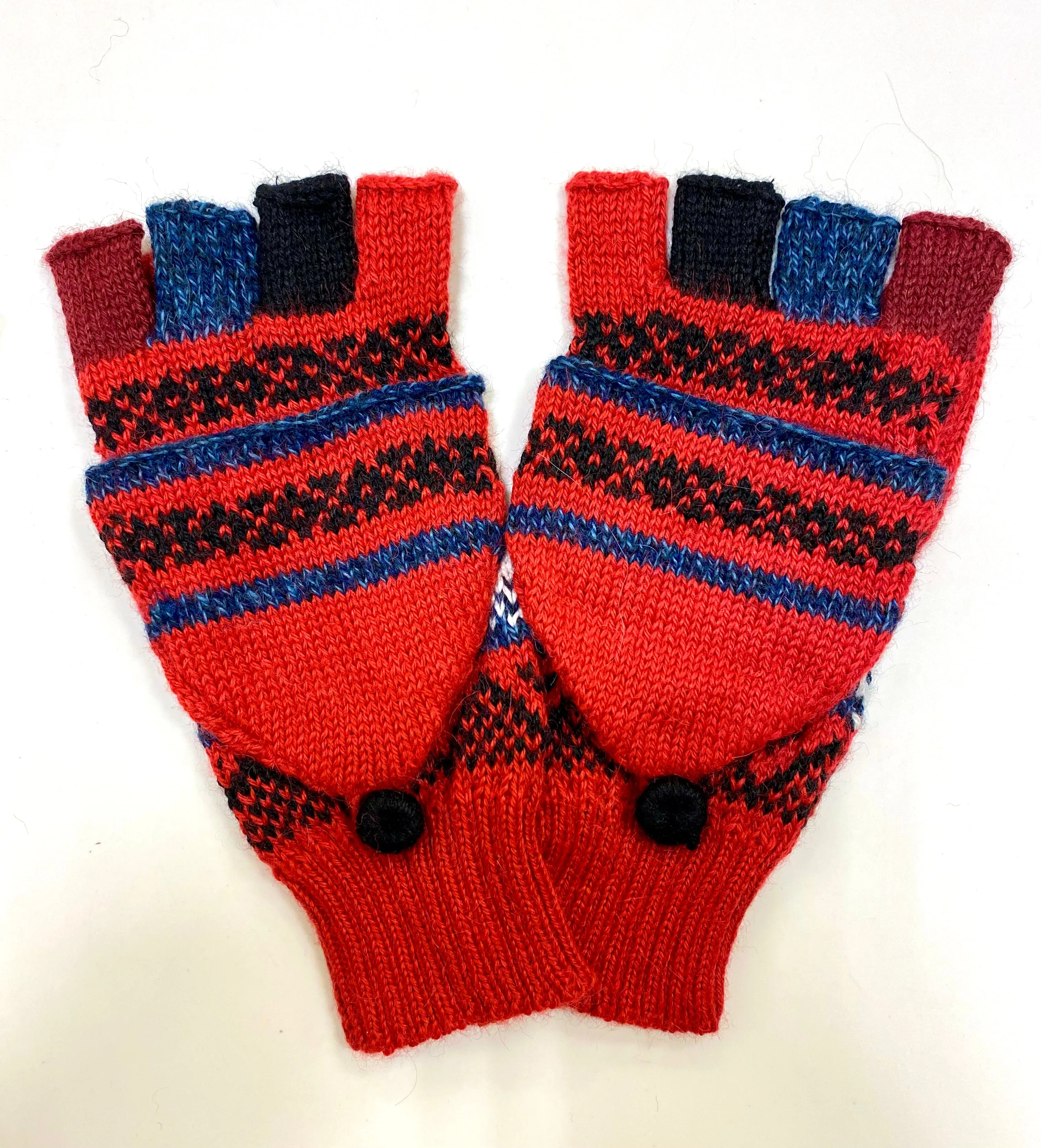 Alpaca fingerless gloves