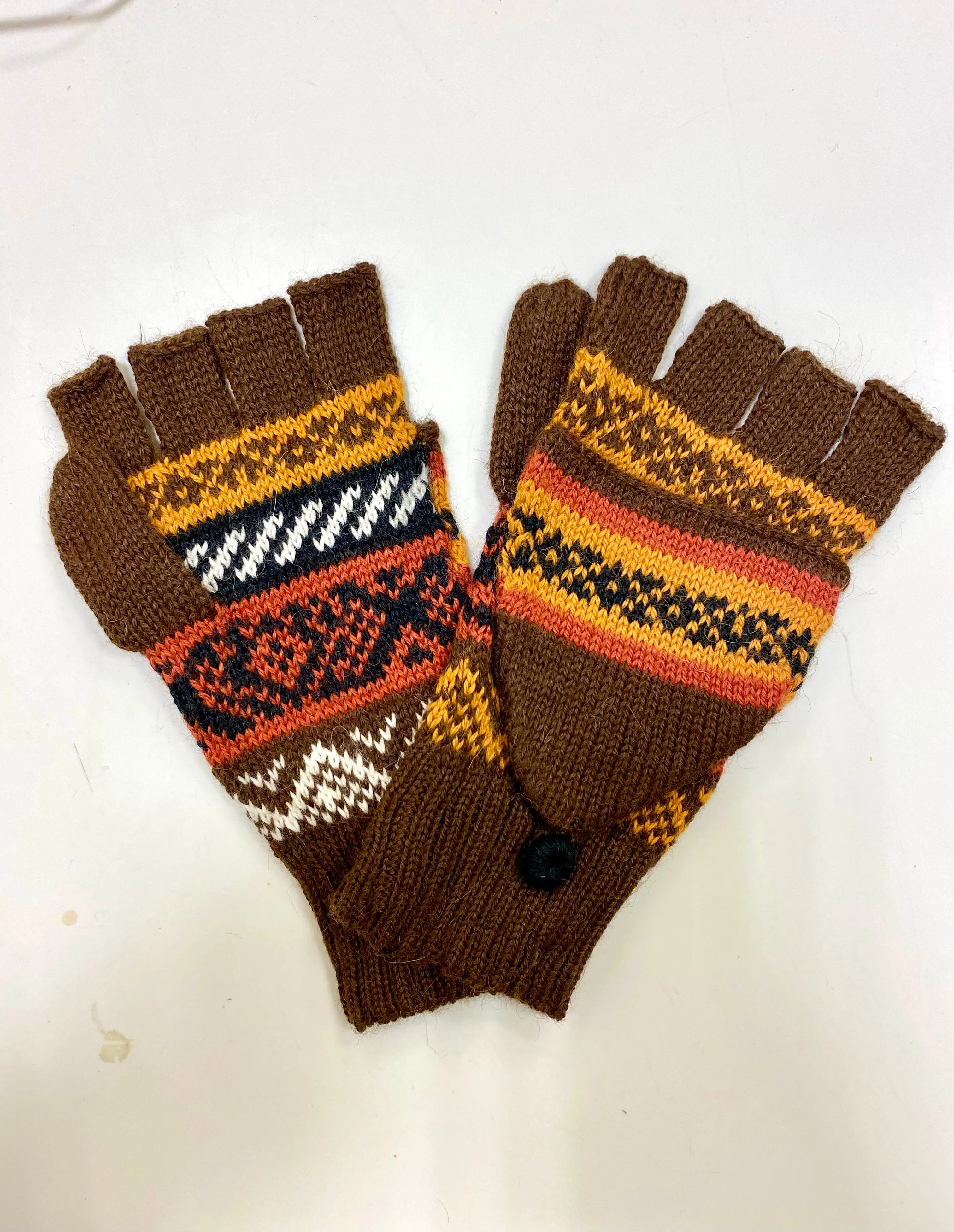 Alpaca fingerless gloves