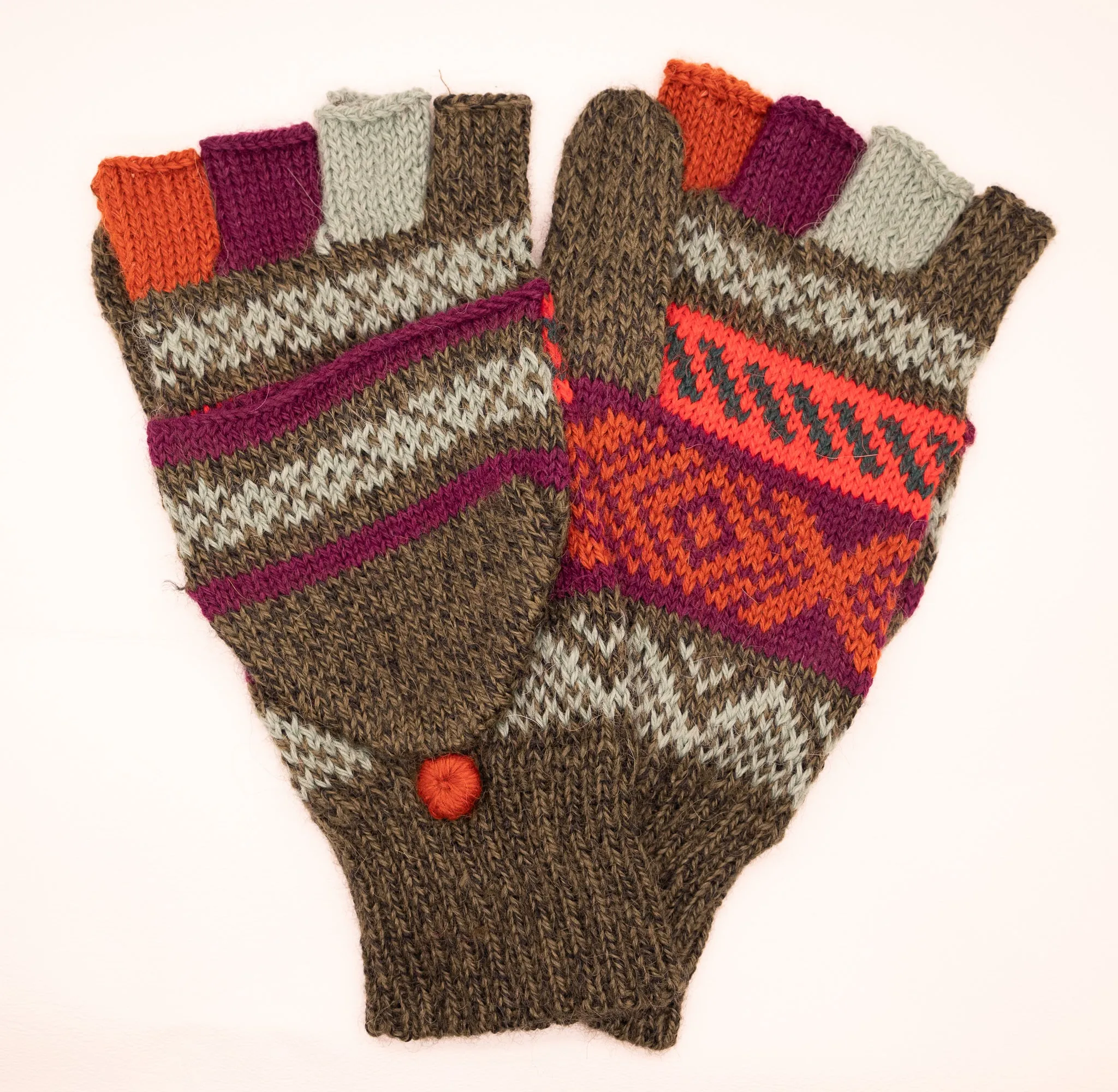 Alpaca fingerless gloves