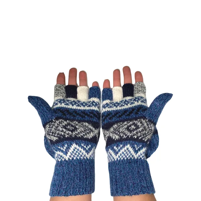 Alpaca fingerless gloves