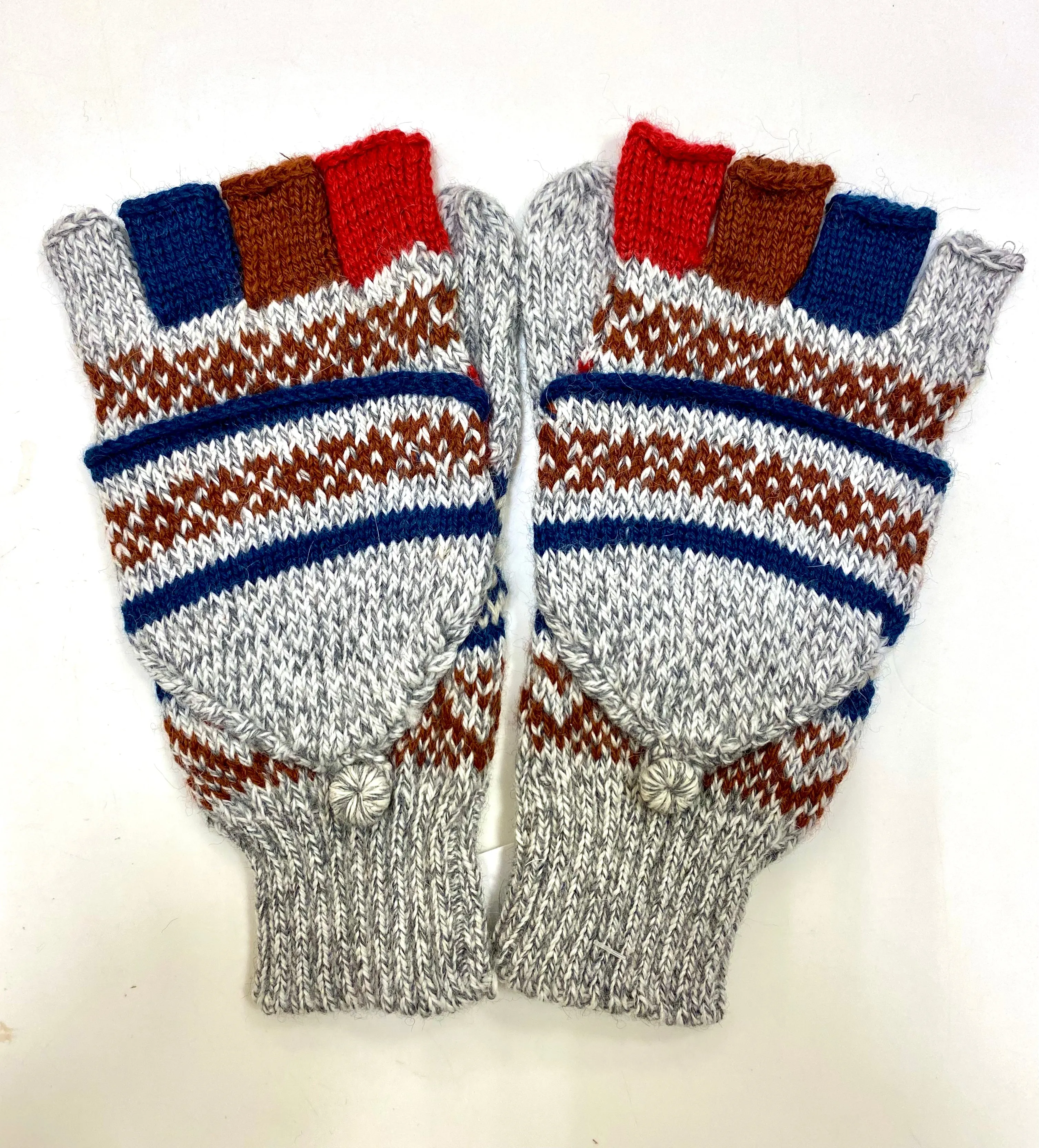 Alpaca fingerless gloves
