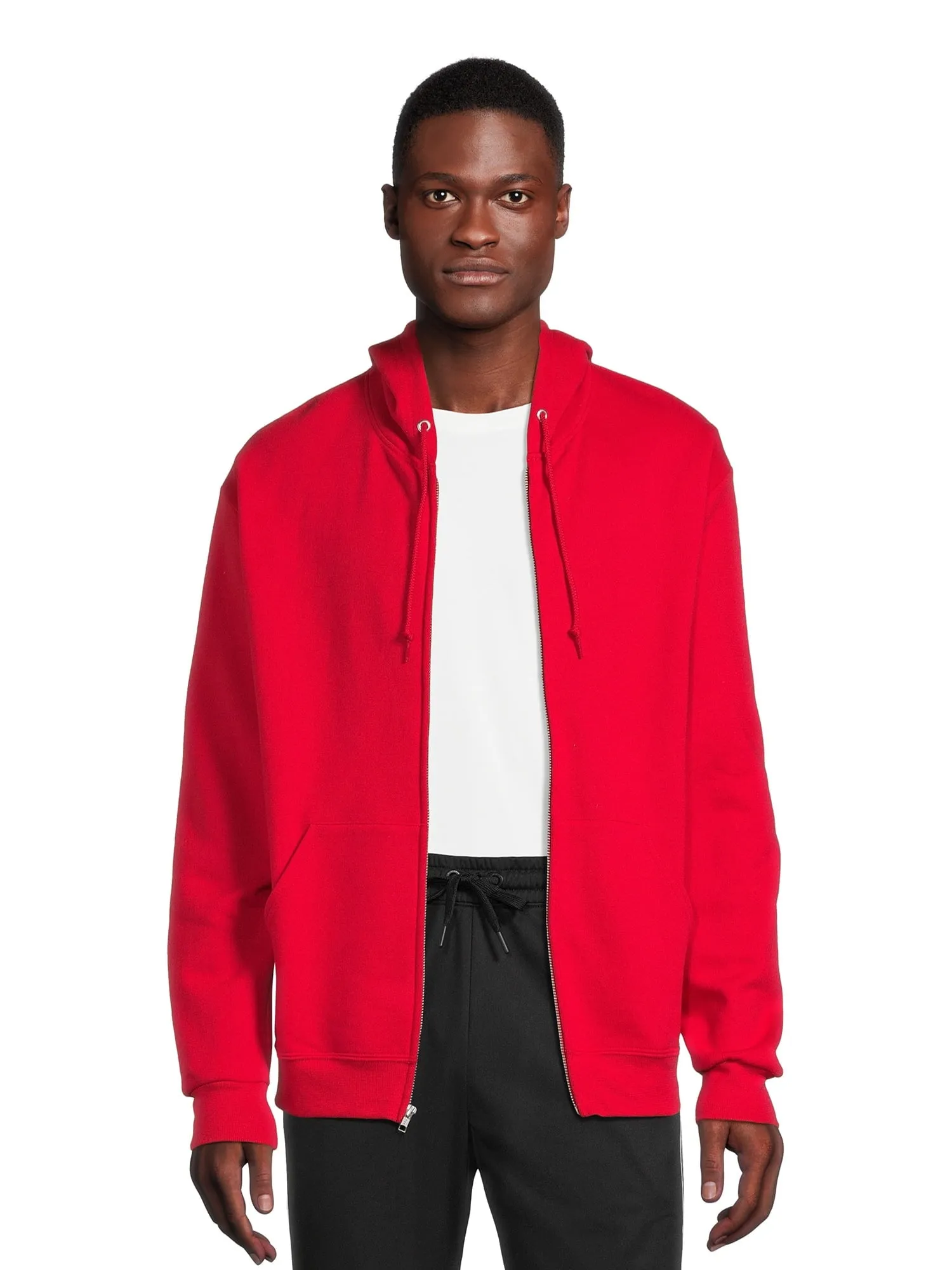 Athletic Works Men's Fleece Full Zip Hoodie Jacket, Sizes S-3XL