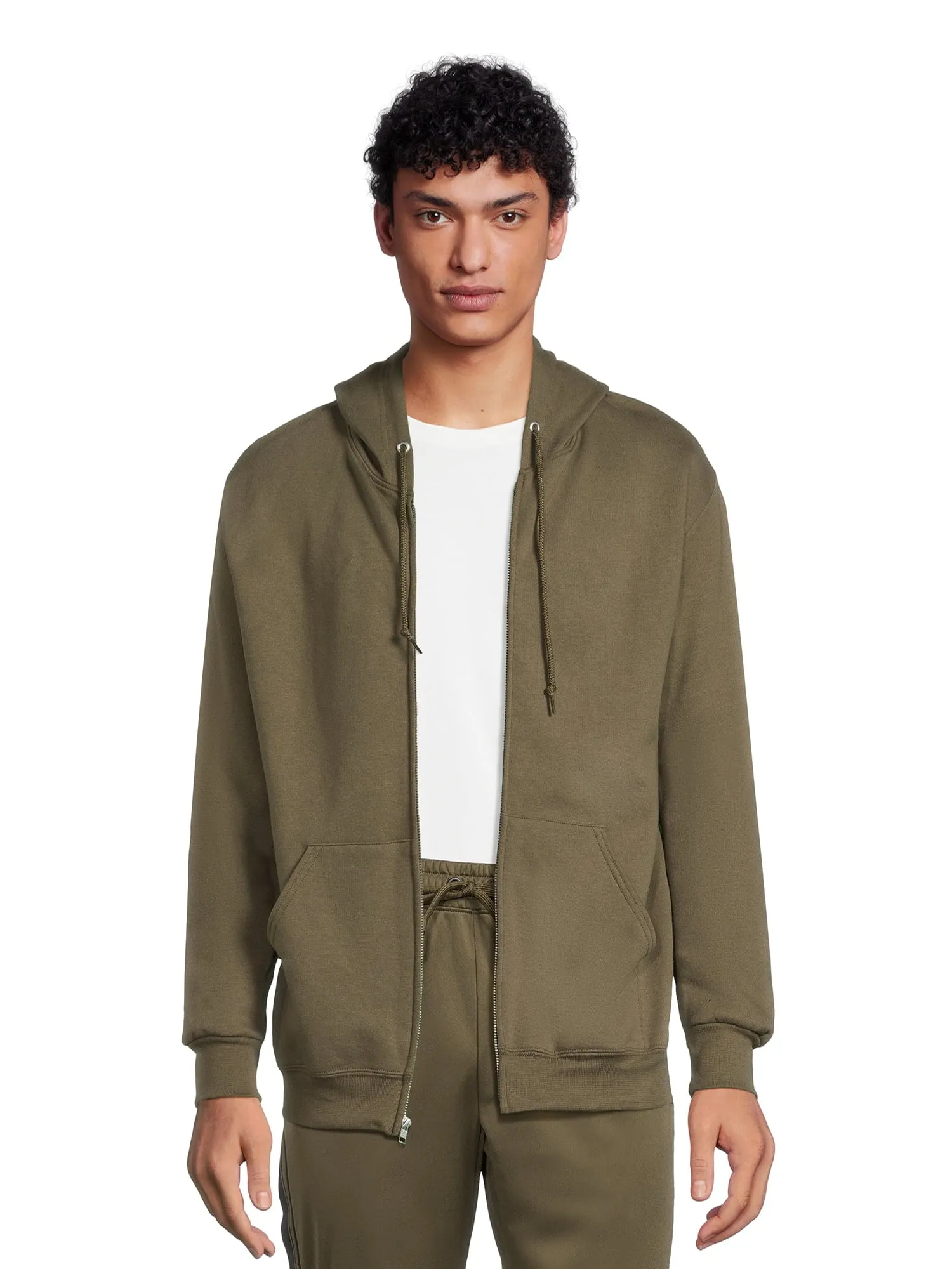 Athletic Works Men's Fleece Full Zip Hoodie Jacket, Sizes S-3XL
