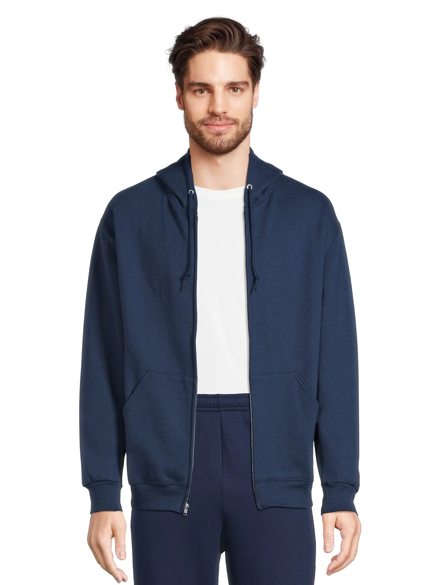 Athletic Works Men's Fleece Full Zip Hoodie Jacket, Sizes S-3XL