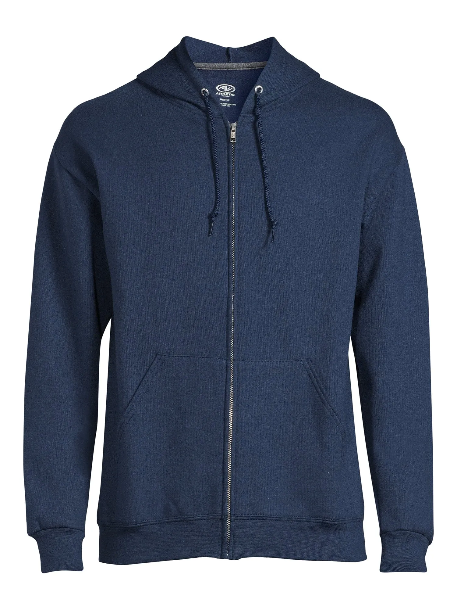Athletic Works Men's Fleece Full Zip Hoodie Jacket, Sizes S-3XL