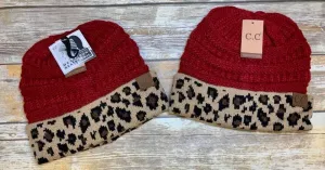 Authentic CC Adult Solid Ribbed Leopard Cuff Collection