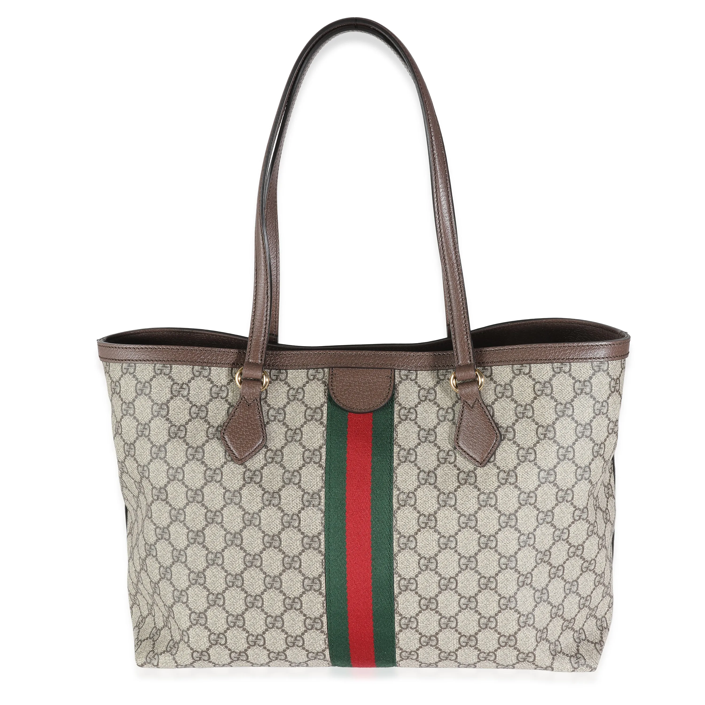 Beige GG Supreme Canvas Medium Ophidia Tote