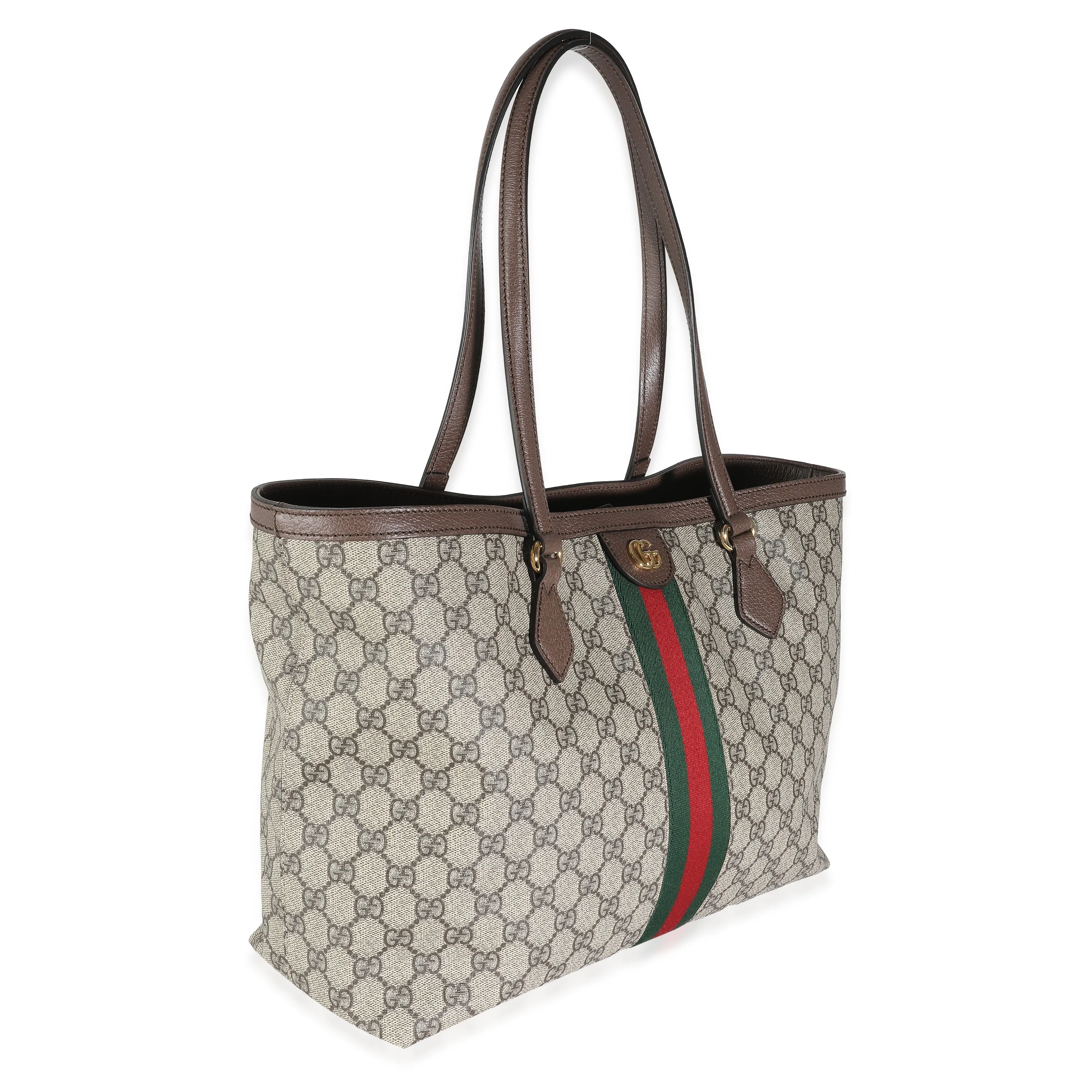 Beige GG Supreme Canvas Medium Ophidia Tote