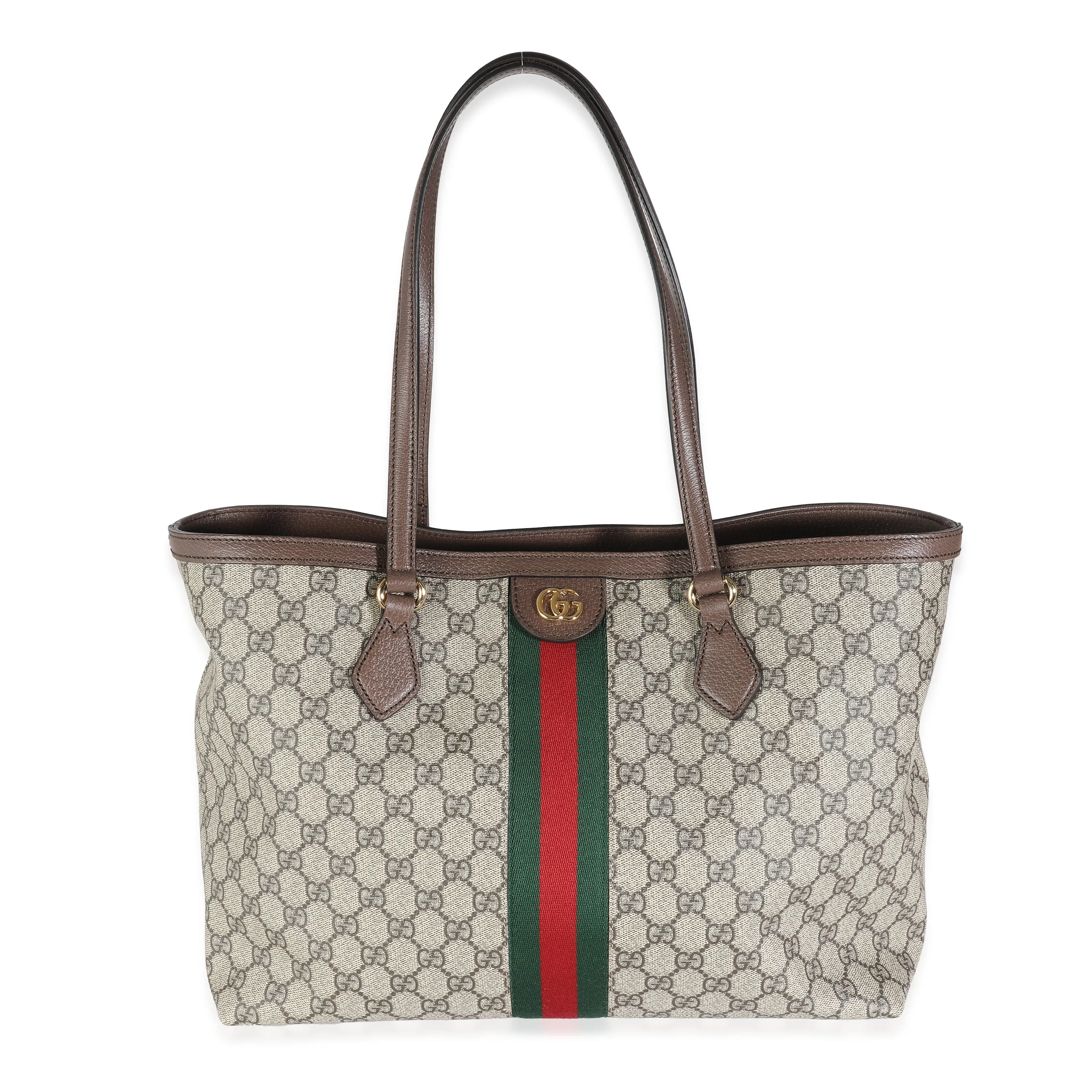 Beige GG Supreme Canvas Medium Ophidia Tote