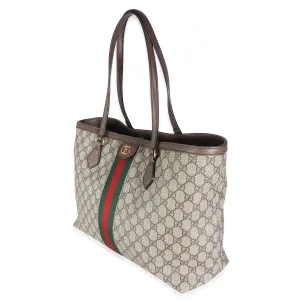 Beige GG Supreme Canvas Medium Ophidia Tote