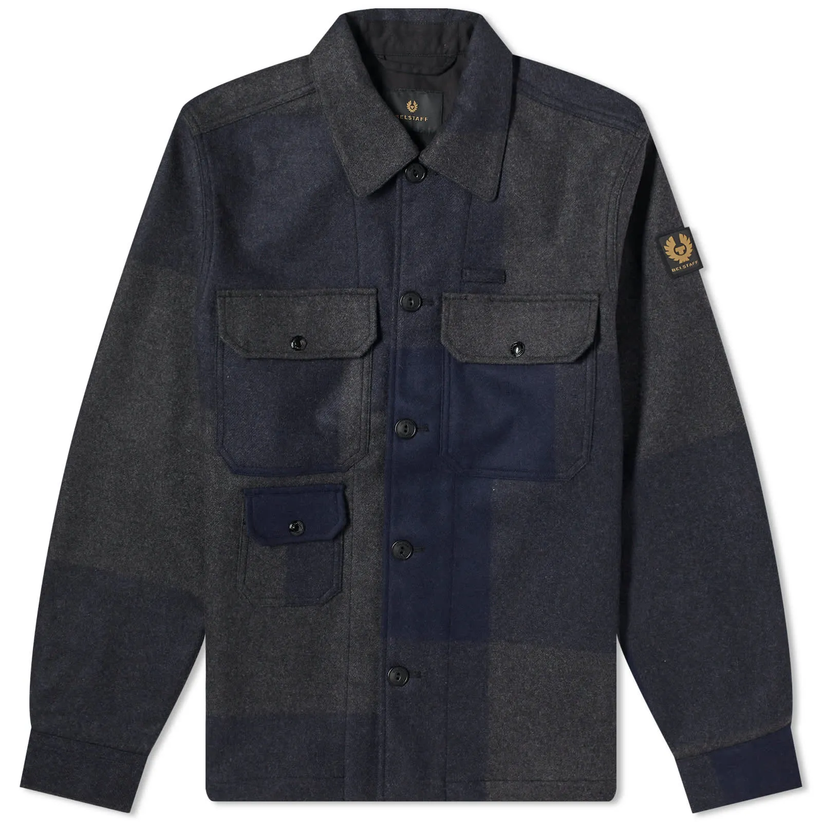 Belstaff Forge Overshirt, Navy & Charcoal