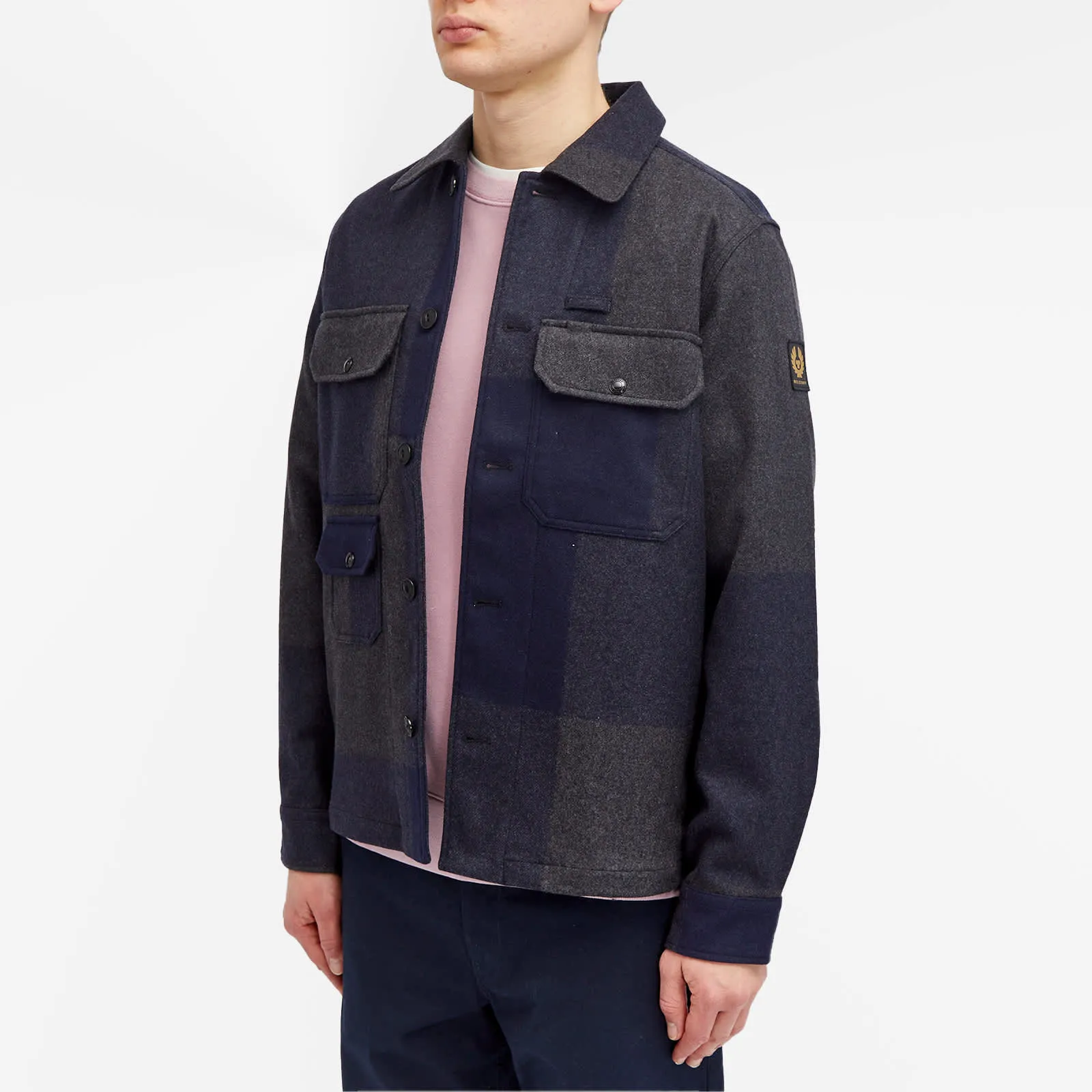 Belstaff Forge Overshirt, Navy & Charcoal