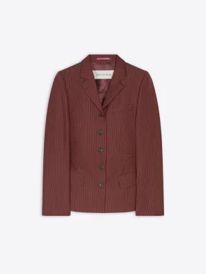 Belted wool blazer