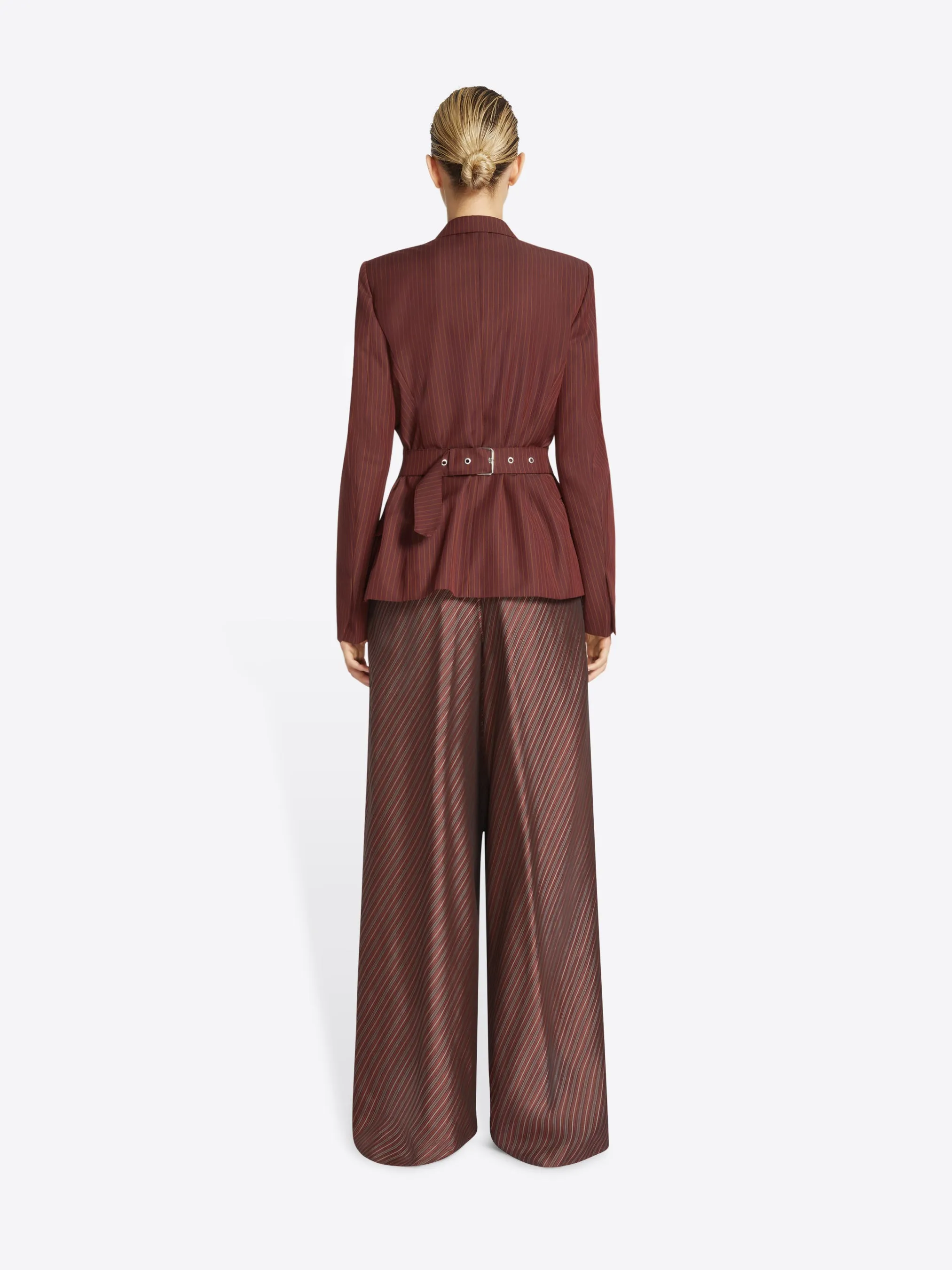 Belted wool blazer