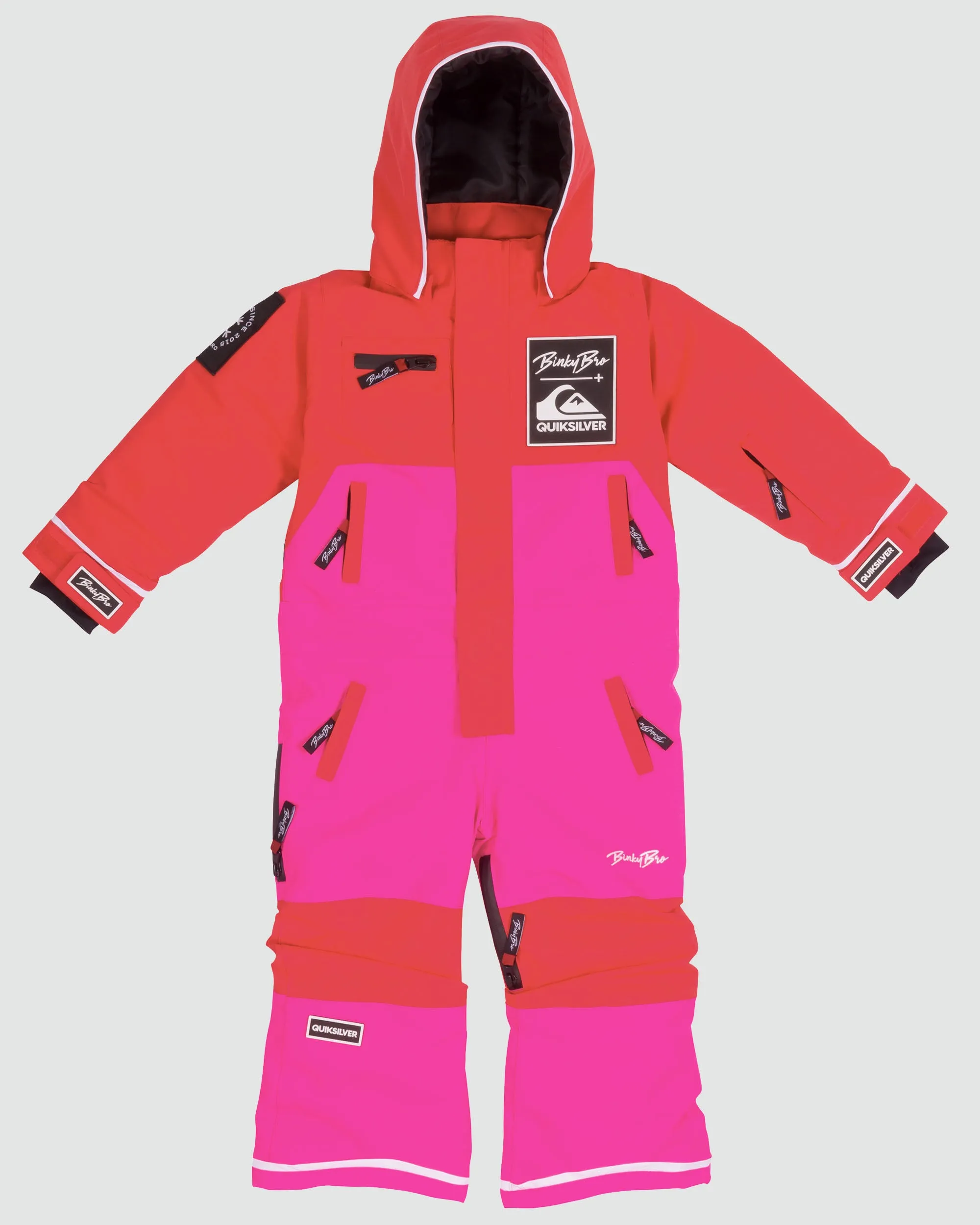 BinkyBro x Quiksilver 99-90 Snowsuit - Ruby/Pink
