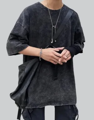 Black Washed Oversized T Shirt