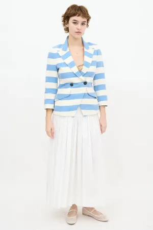 Blue & White Striped Blazer