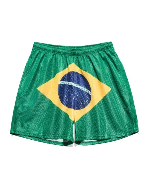 Brazil Flag Retro Shorts