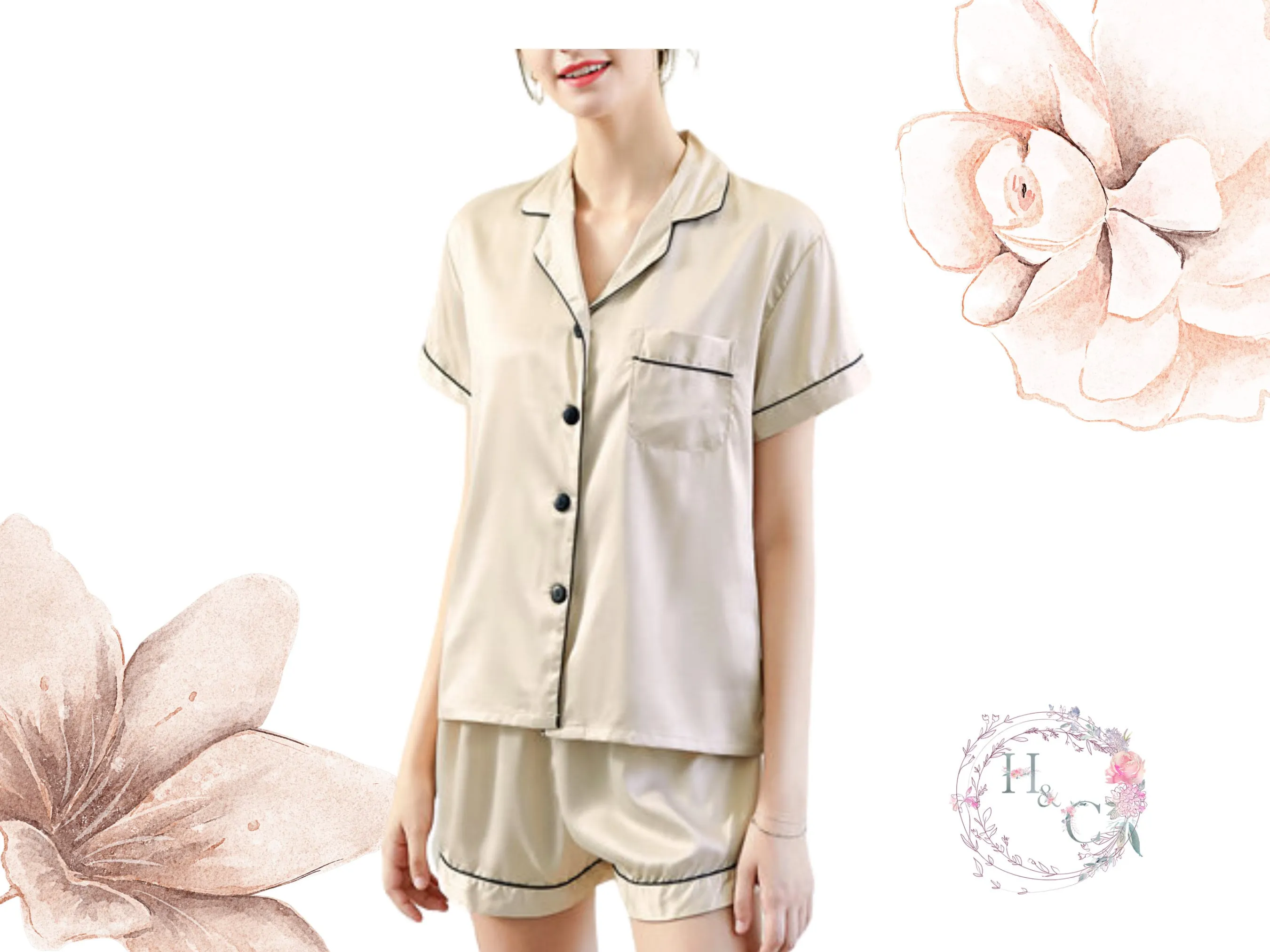 Bridal Party Pajamas, Group of Matching pajamas, set of bridal pajamas, Bridesmaid Pajamas sets Satin