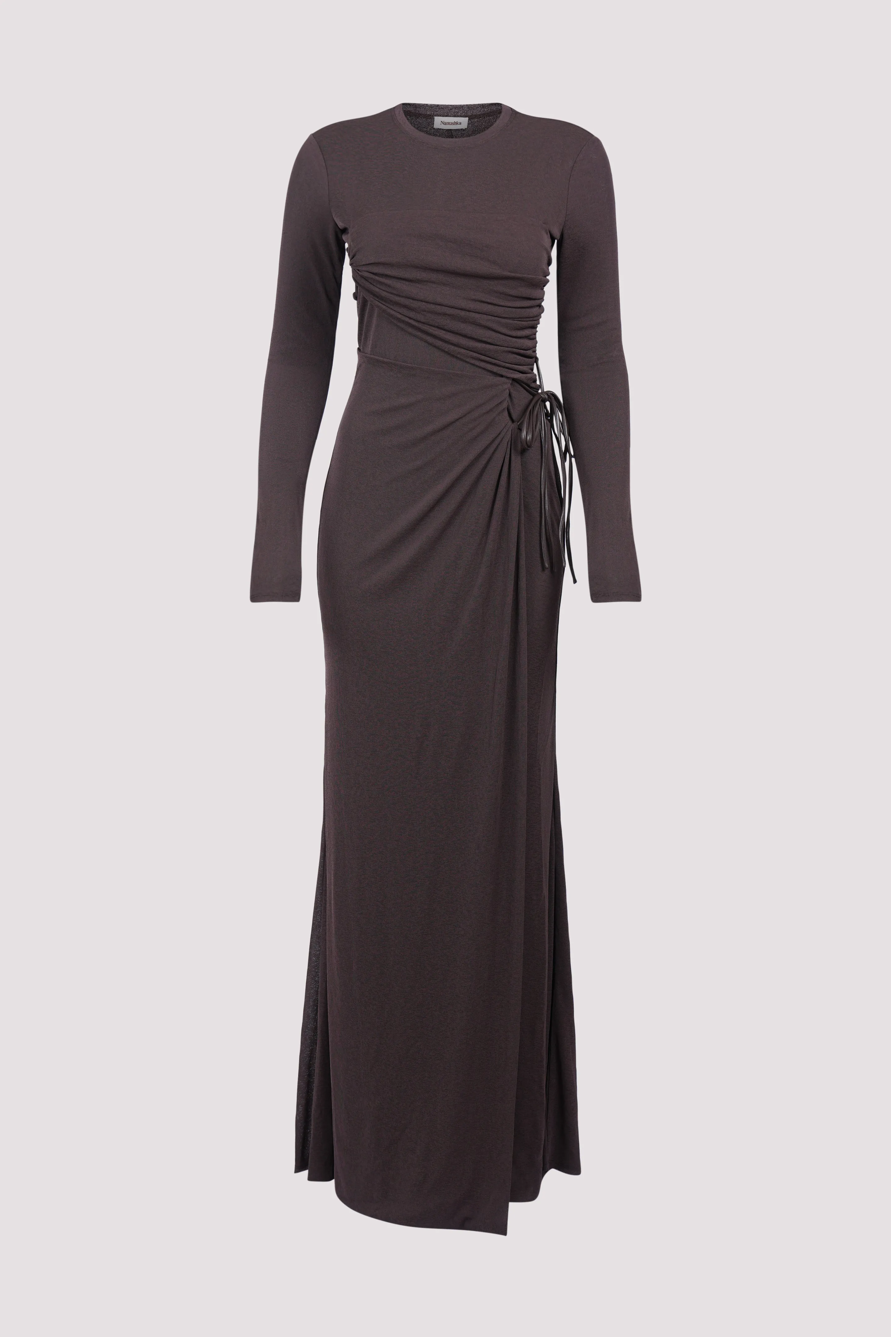 Brown Marghe Long Sleeve Maxi Dress