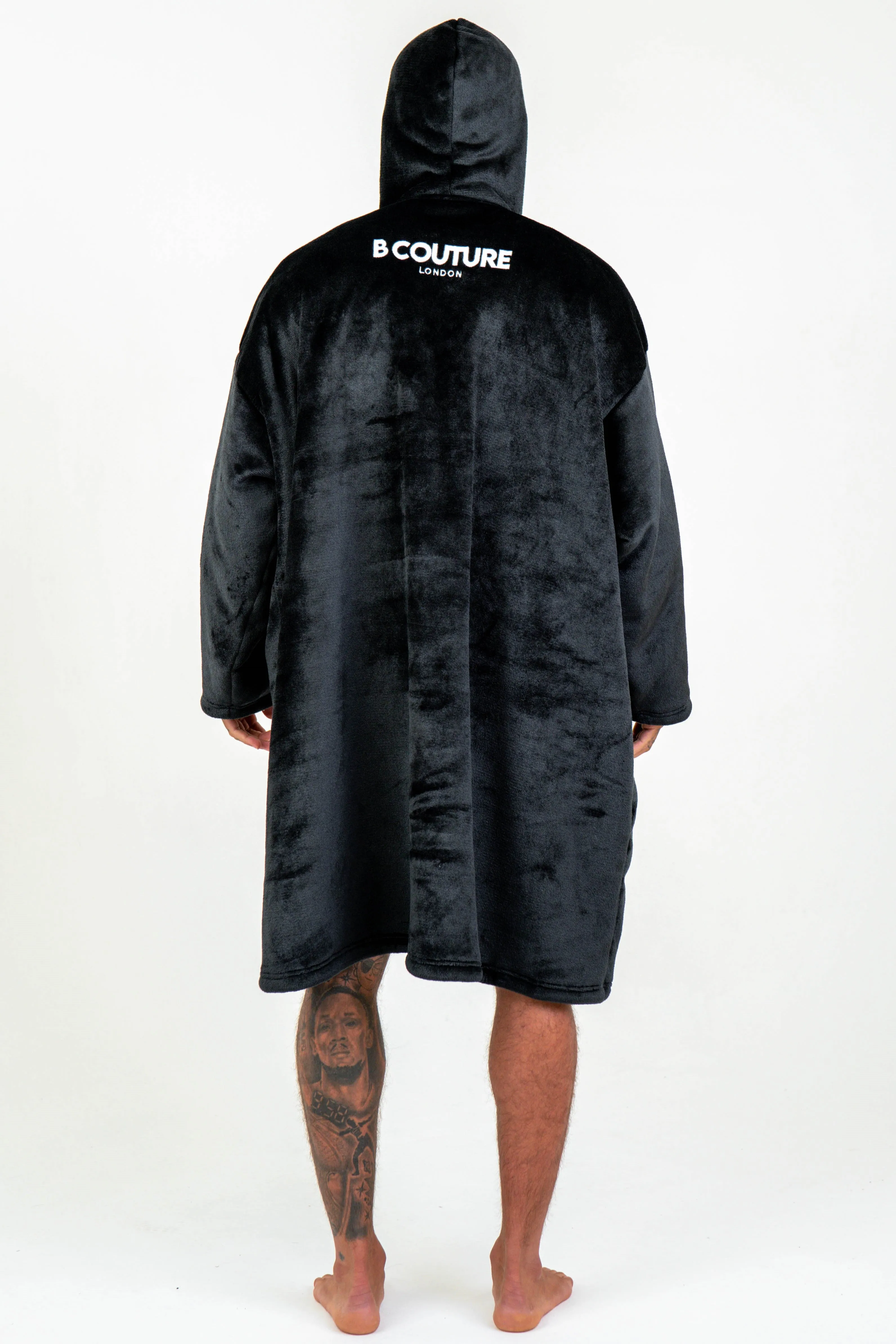 Brunswick Double Weight Fleece Blanket Hoodie - Black