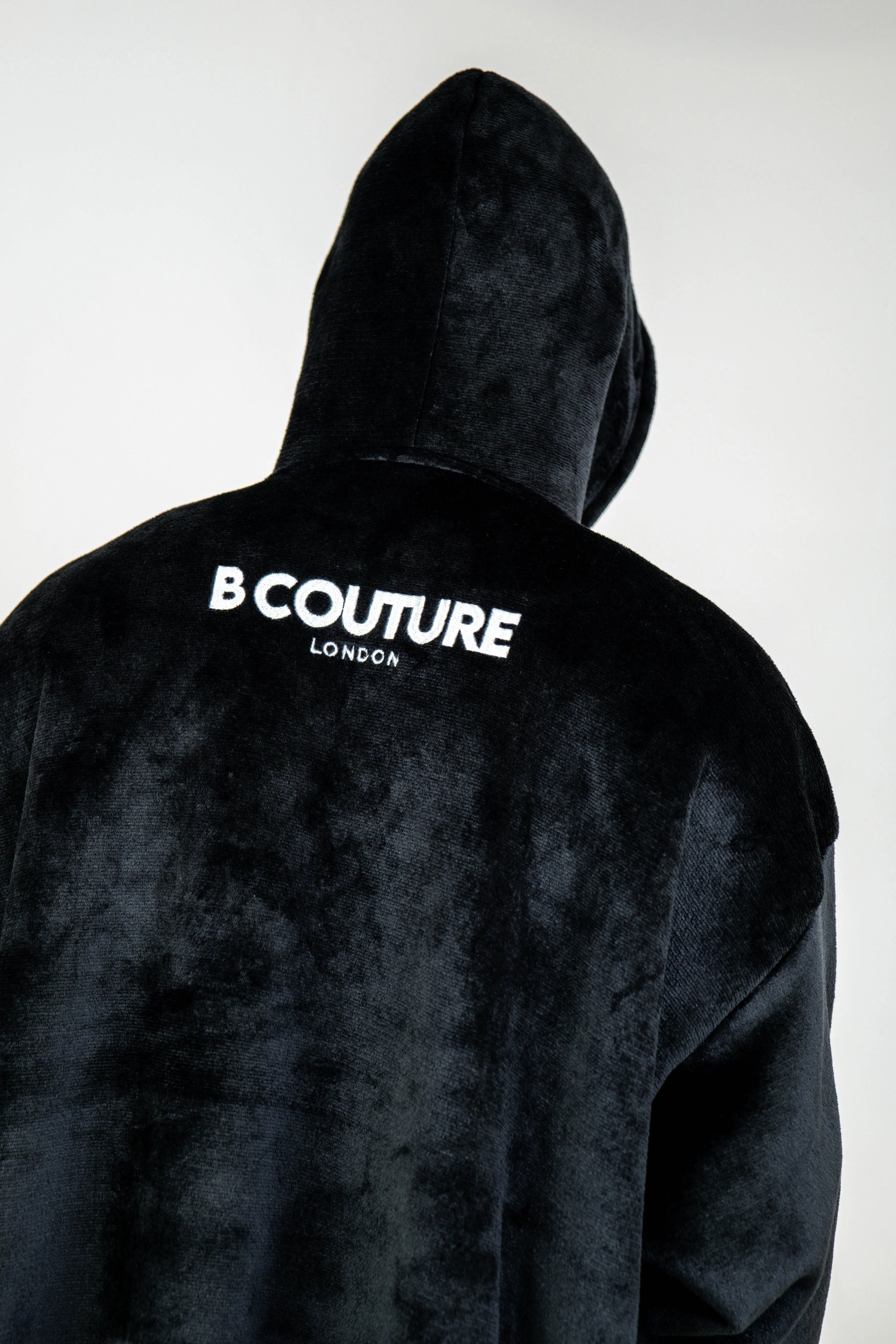 Brunswick Double Weight Fleece Blanket Hoodie - Black