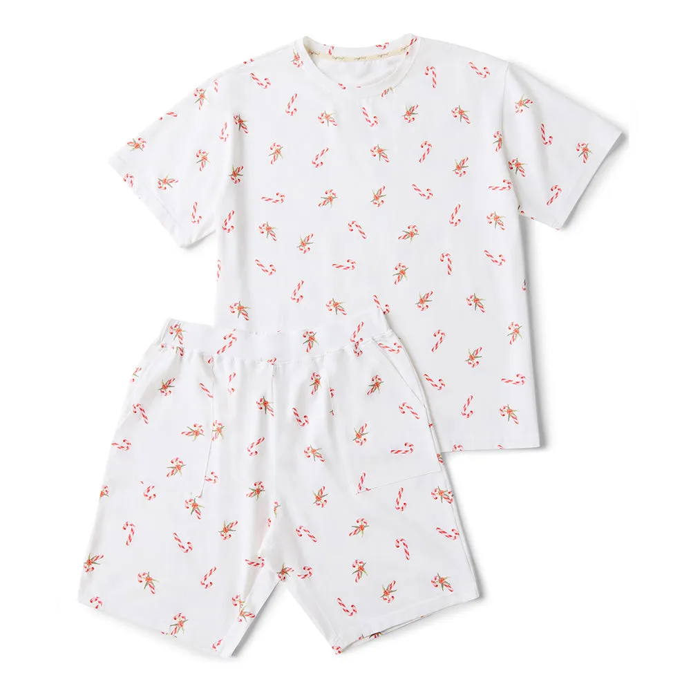 Candy Cane Organic Mens PJ Set