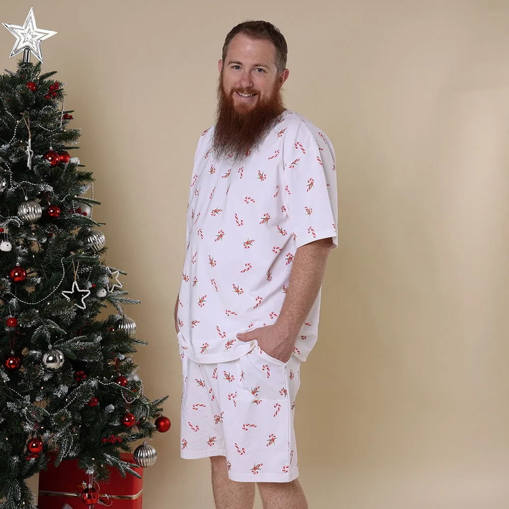 Candy Cane Organic Mens PJ Set