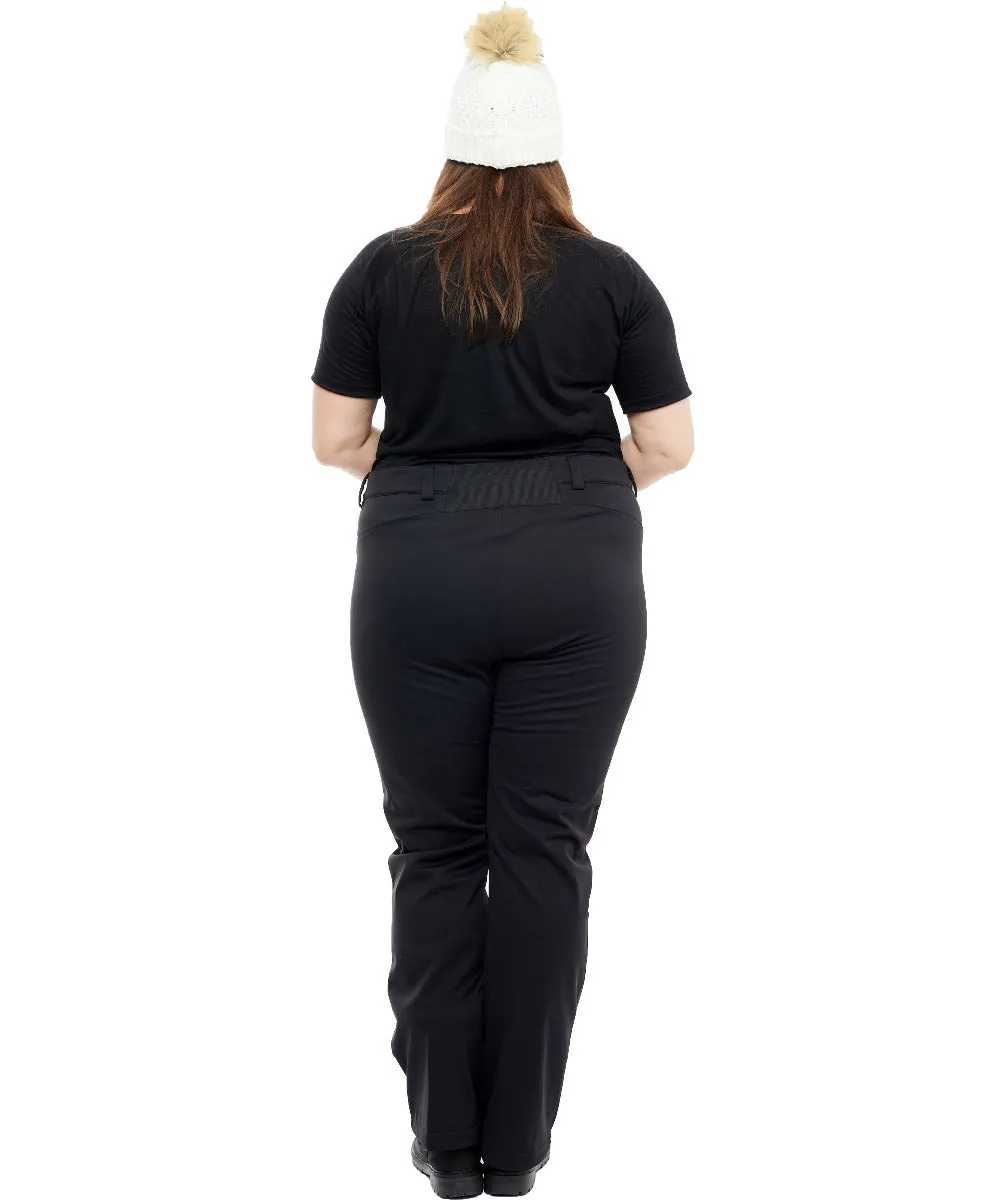 Cartel Prague Softshell Stretch Snow Pant Black Short & Regular Sizes 18-30